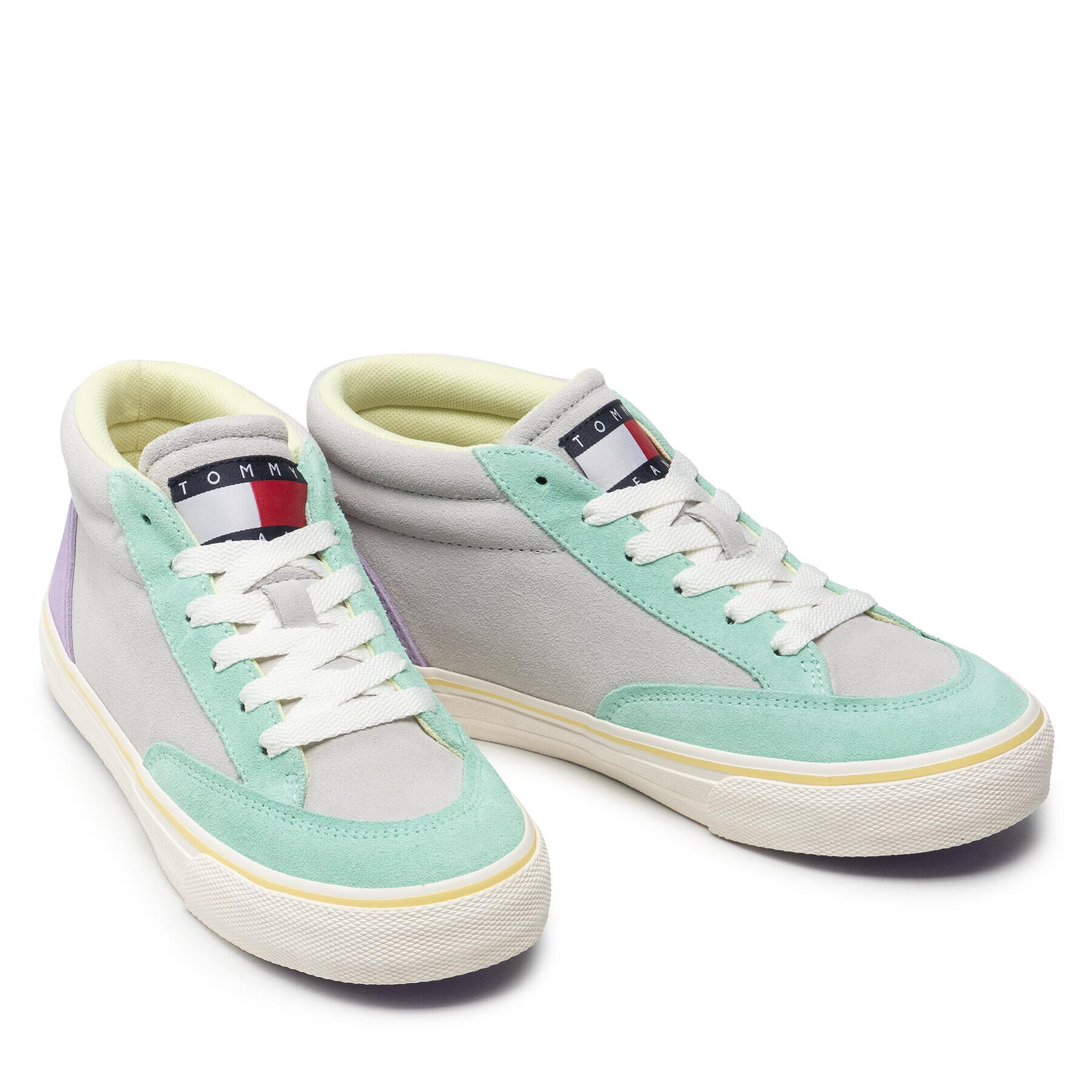 Tommy Jeans Сникърси Wmn Skate Mid Varsity Vulc EN0EN01628 Сив - Pepit.bg