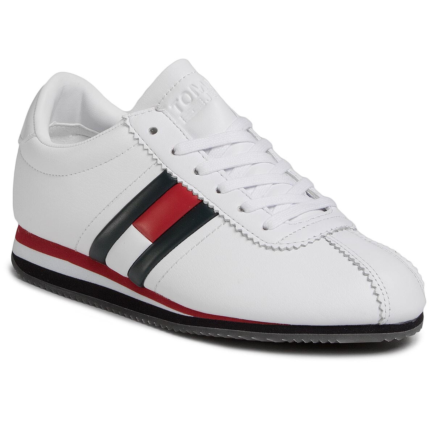 Tommy Jeans Сникърси Wmns Retro Flag Sneaker EN0EN00874 Бял - Pepit.bg