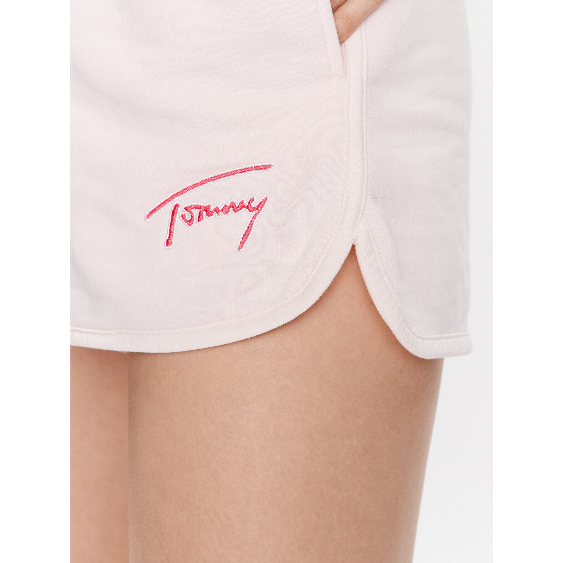 Tommy Jeans Спортни шорти Dip Dye Signature DW0DW15382 Розов Regular Fit - Pepit.bg