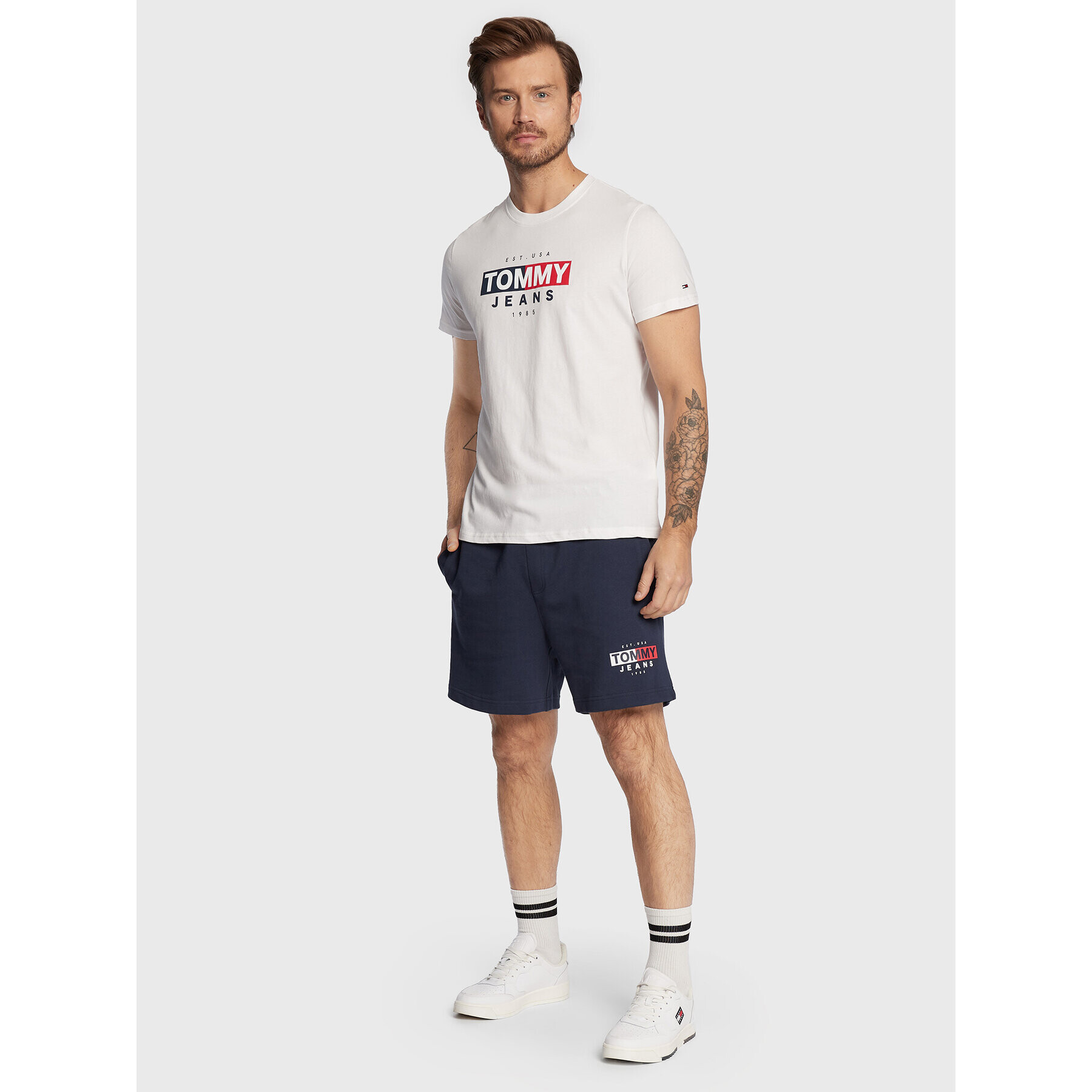 Tommy Jeans Спортни шорти Tjm Entry Flag DM0DM14271 Тъмносин Regular Fit - Pepit.bg