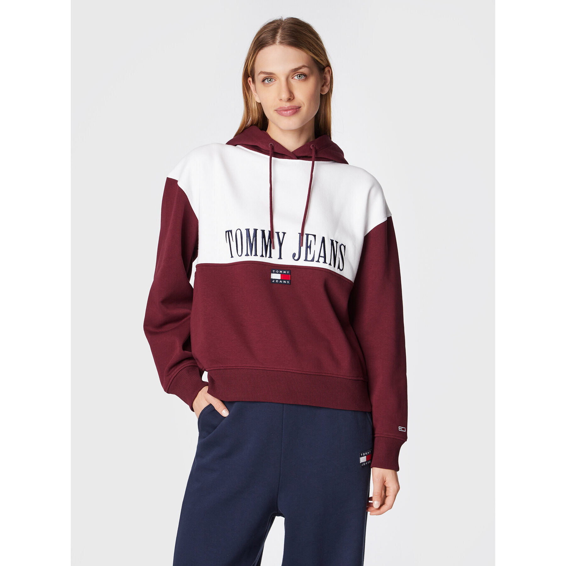 Tommy Jeans Суитшърт Archive DW0DW14345 Бордо Relaxed Fit - Pepit.bg