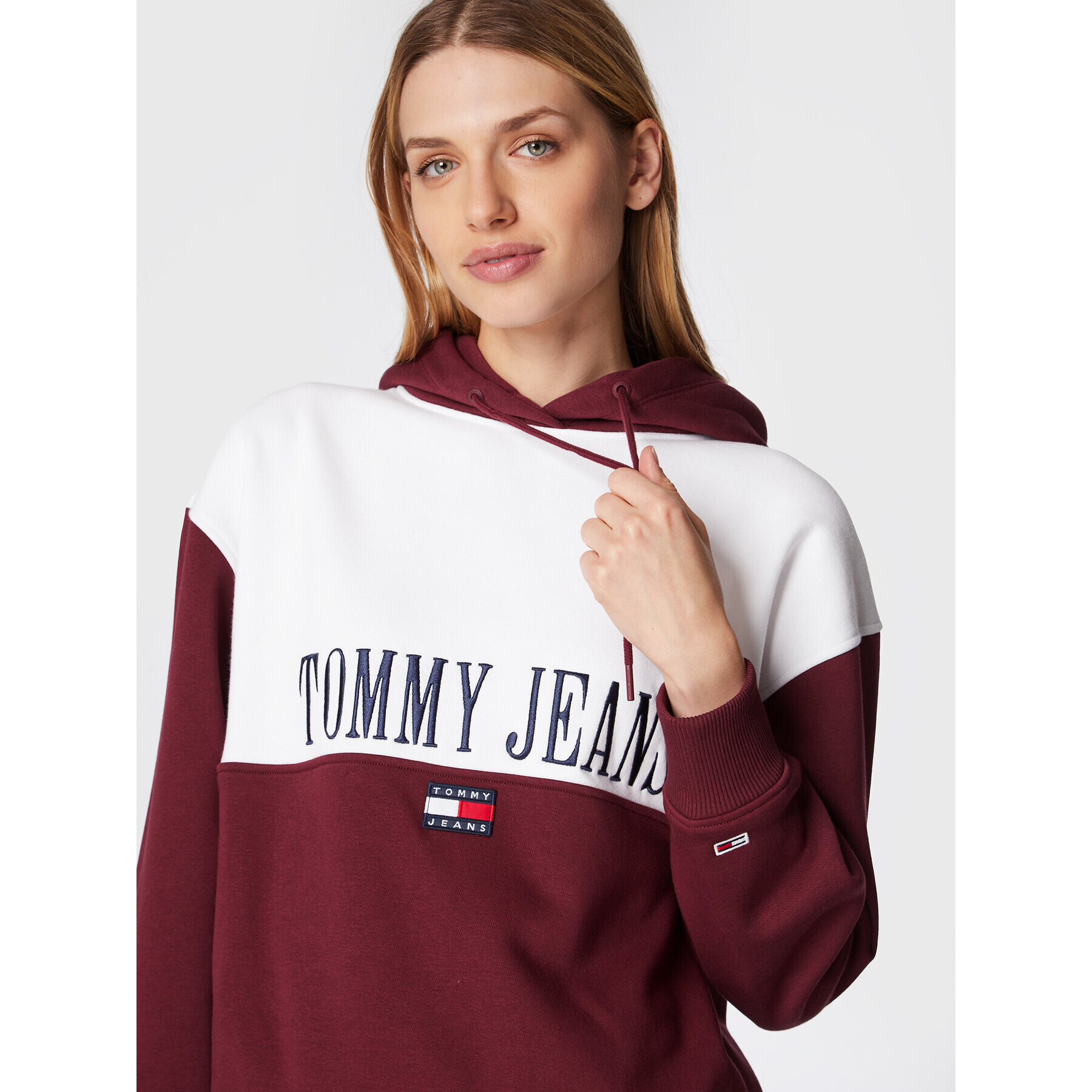 Tommy Jeans Суитшърт Archive DW0DW14345 Бордо Relaxed Fit - Pepit.bg