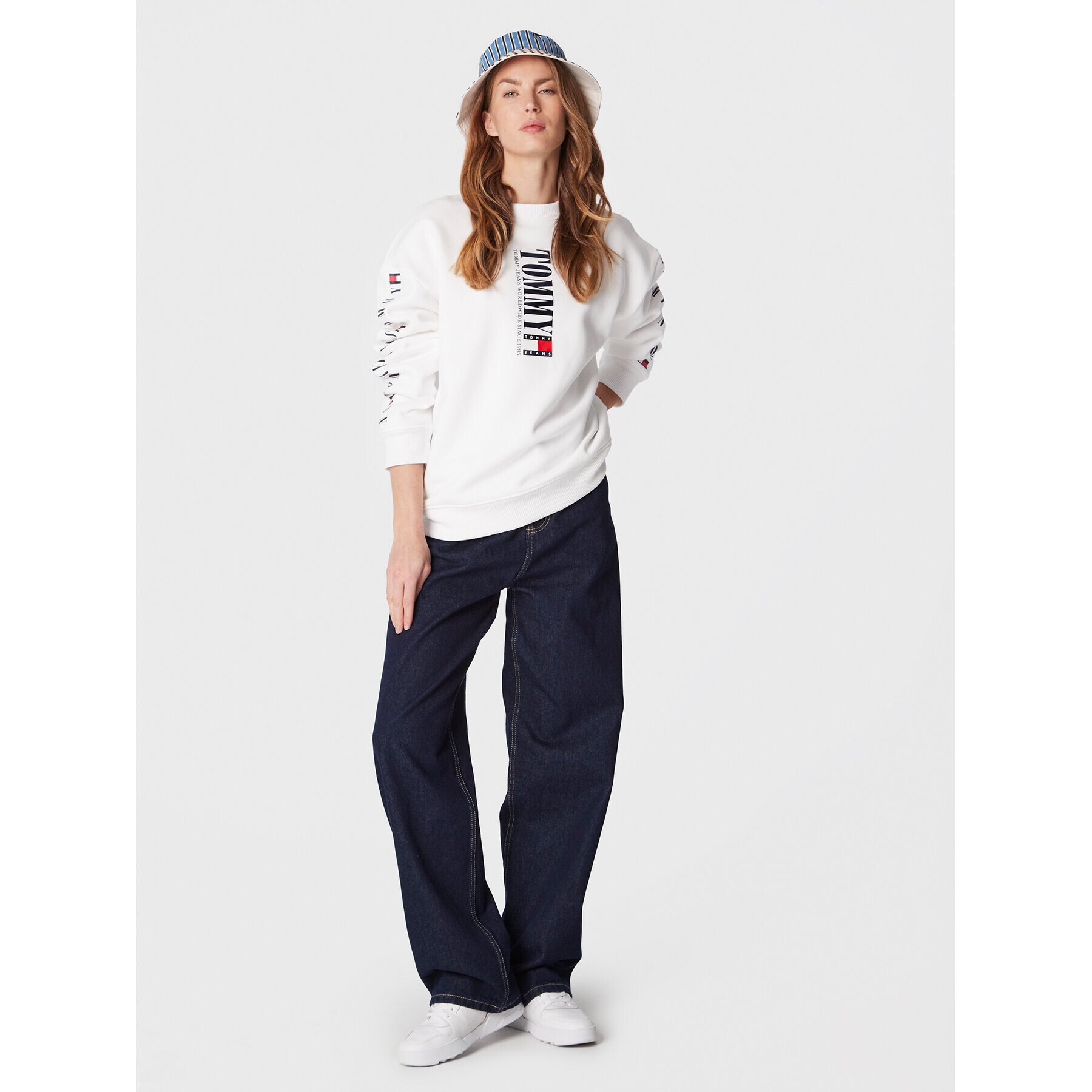 Tommy Jeans Суитшърт Archive DW0DW14346 Бял Relaxed Fit - Pepit.bg