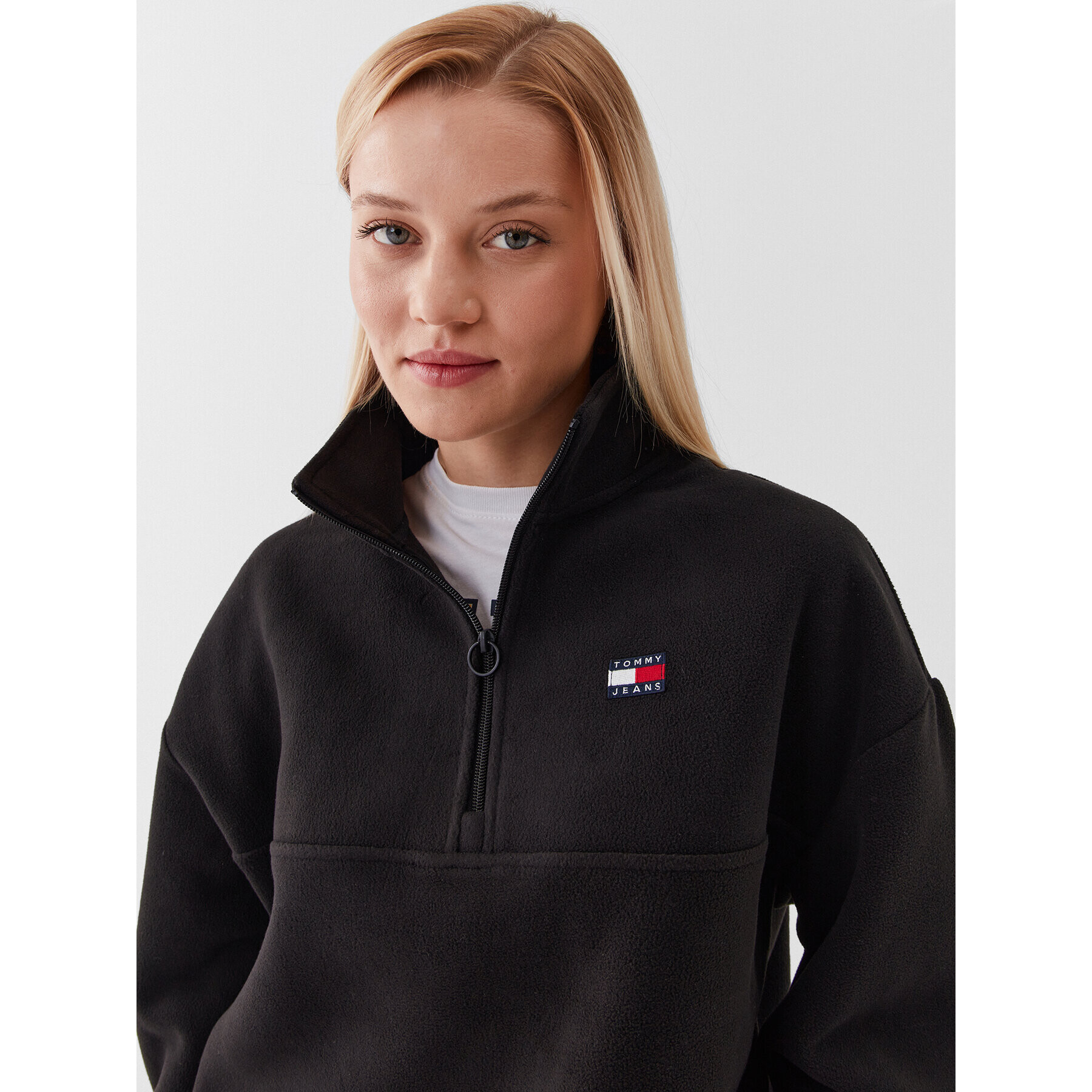 Tommy Jeans Суитшърт Badge DW0DW16271 Черен Oversize - Pepit.bg