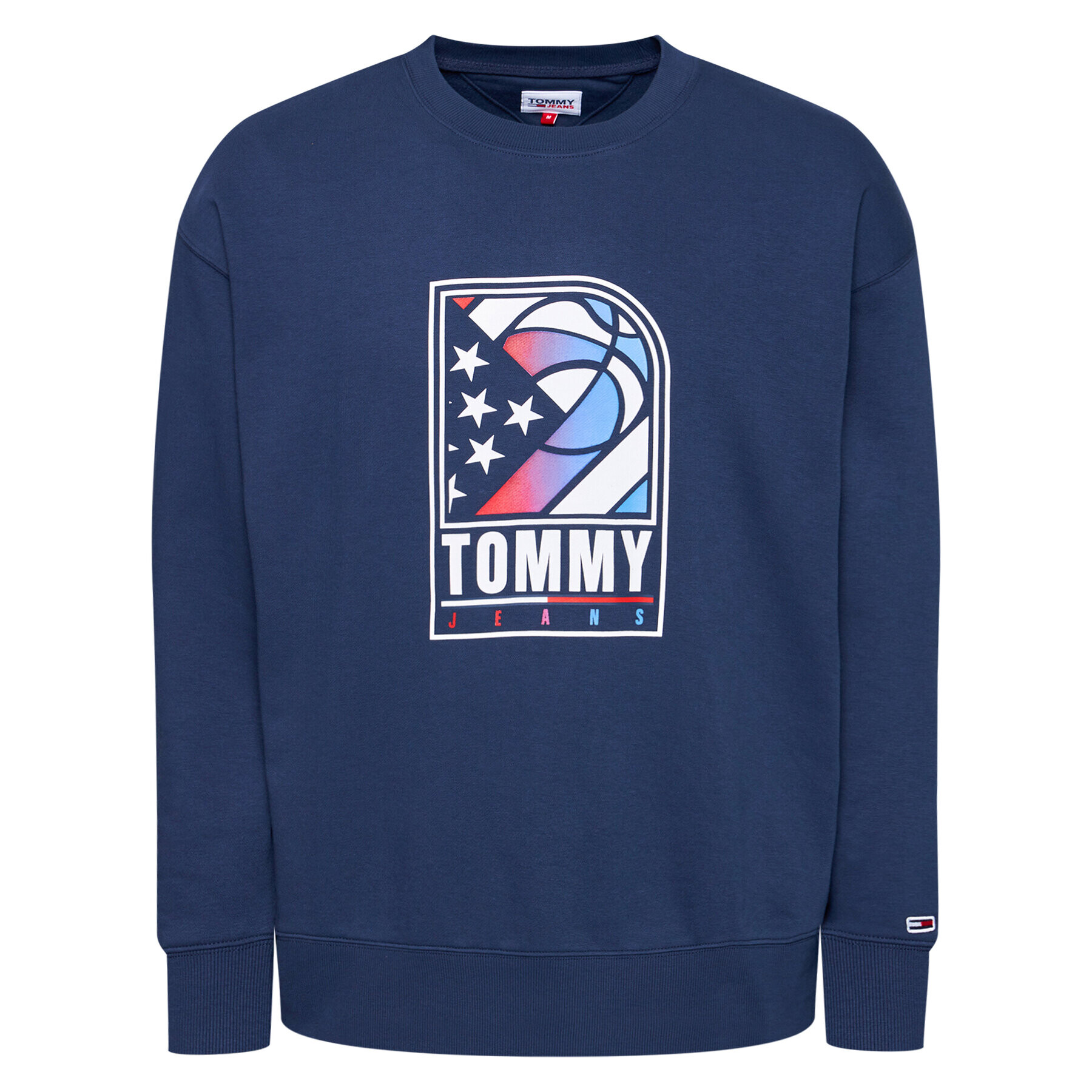 Tommy Jeans Суитшърт Basketball Crew DM0DM10661 Тъмносин Regular Fit - Pepit.bg