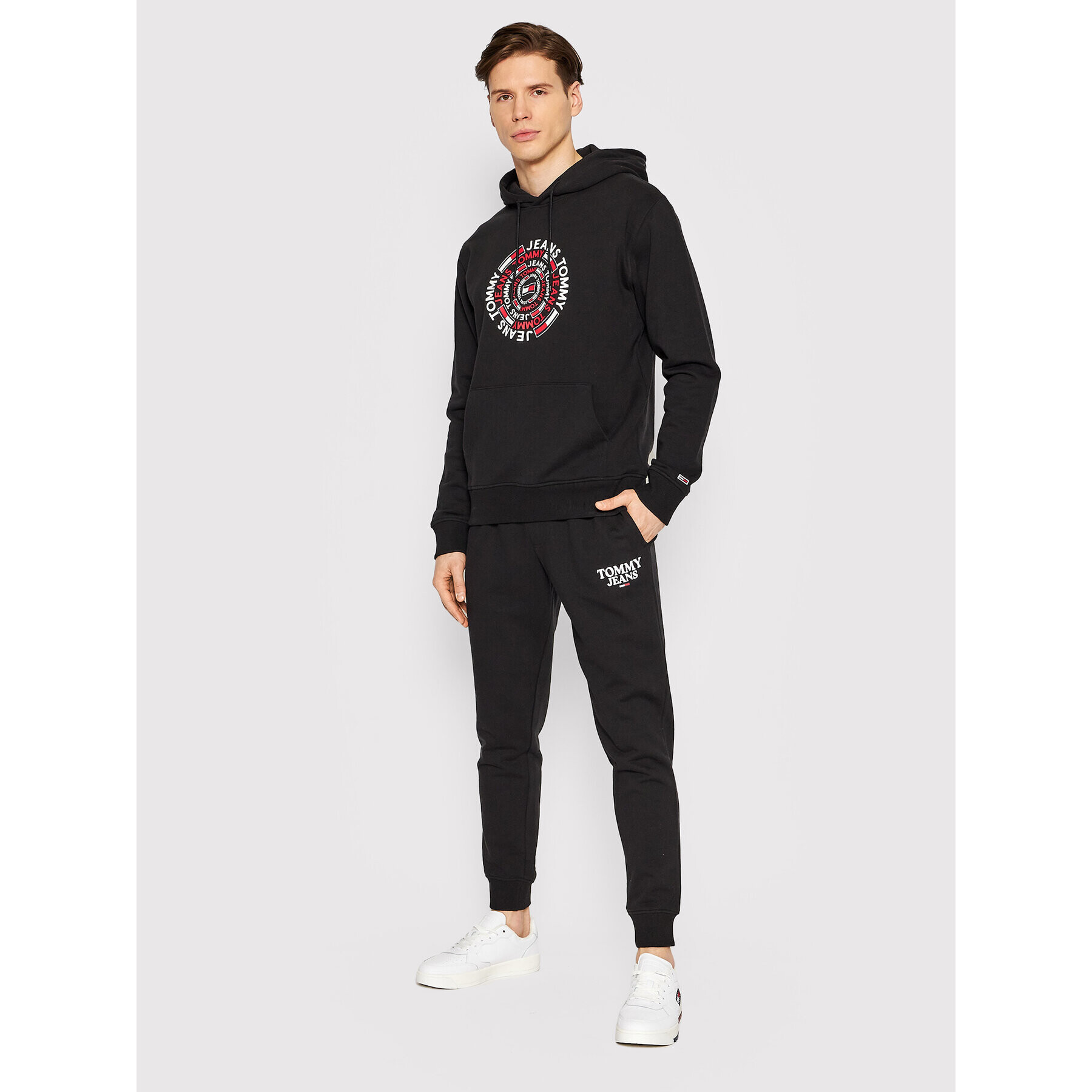 Tommy Jeans Суитшърт Circular Graphic DM0DM13288 Черен Regular Fit - Pepit.bg