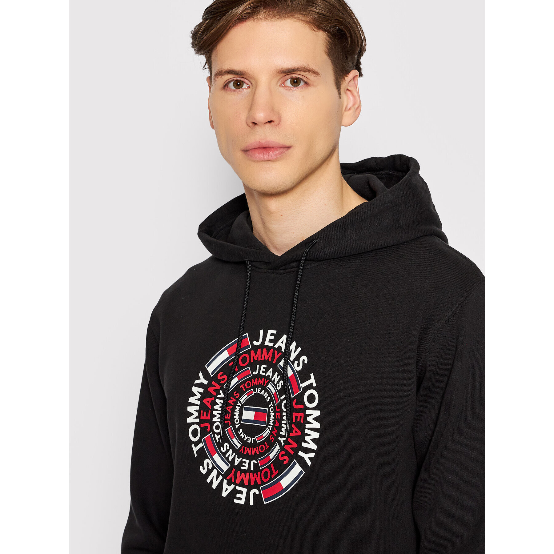 Tommy Jeans Суитшърт Circular Graphic DM0DM13288 Черен Regular Fit - Pepit.bg