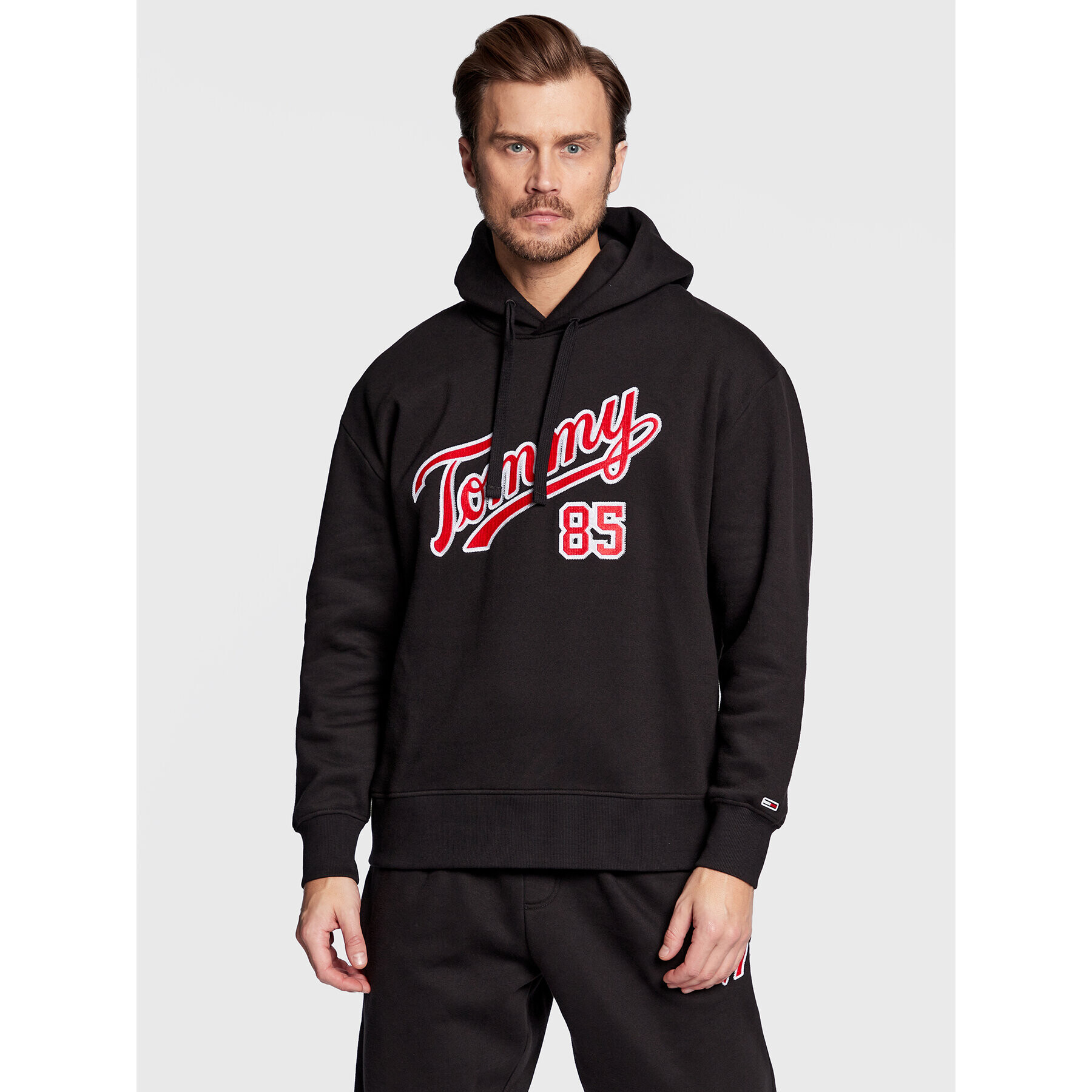 Tommy Jeans Суитшърт College DM0DM15711 Черен Relaxed Fit - Pepit.bg