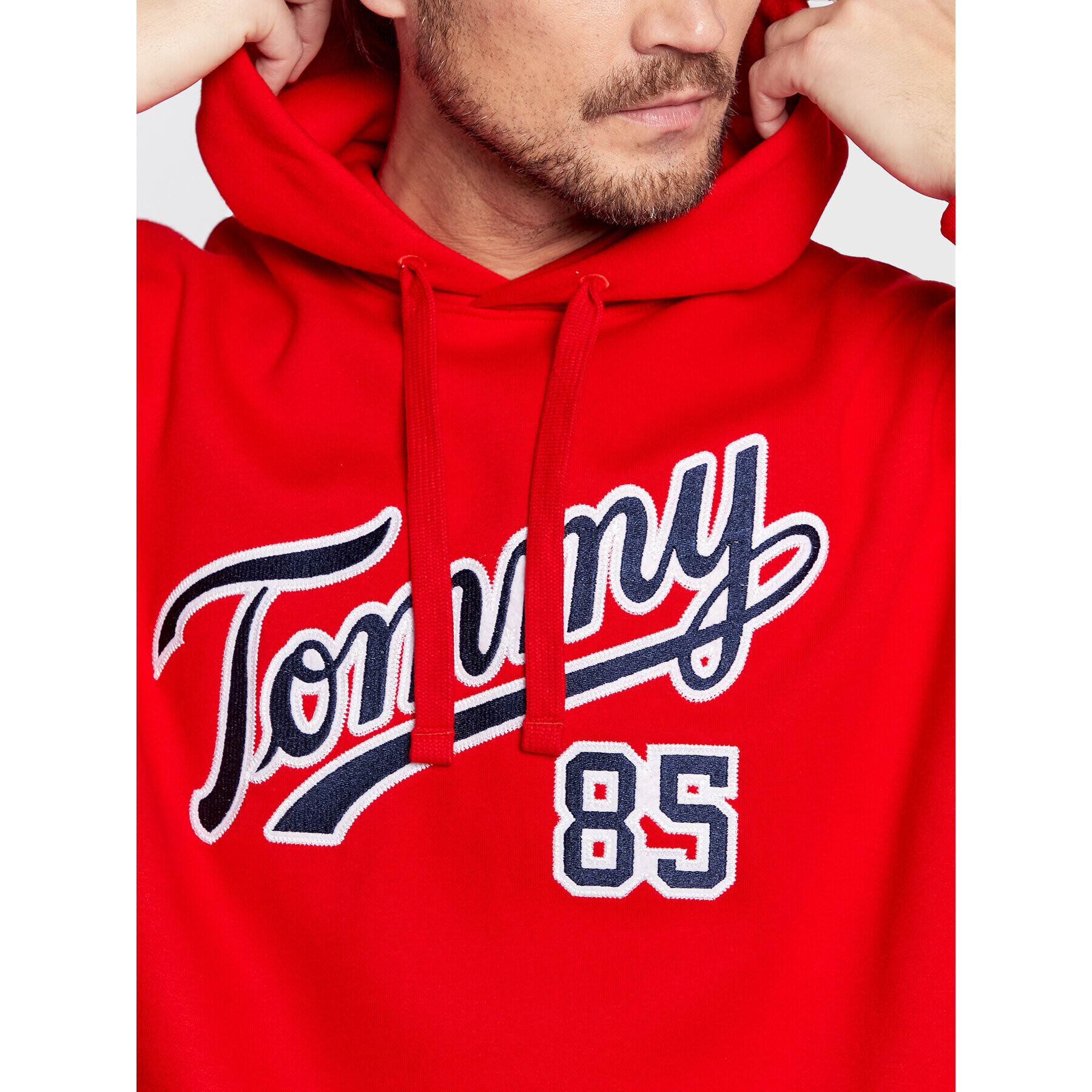 Tommy Jeans Суитшърт College DM0DM15711 Червен Relaxed Fit - Pepit.bg