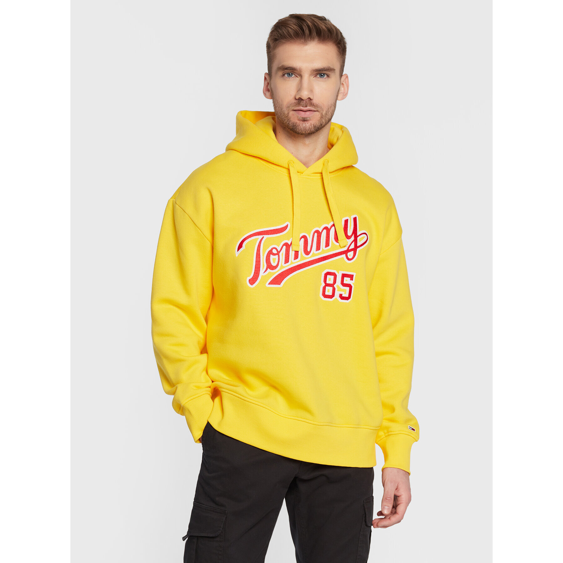 Tommy Jeans Суитшърт College DM0DM15711 Жълт Relaxed Fit - Pepit.bg