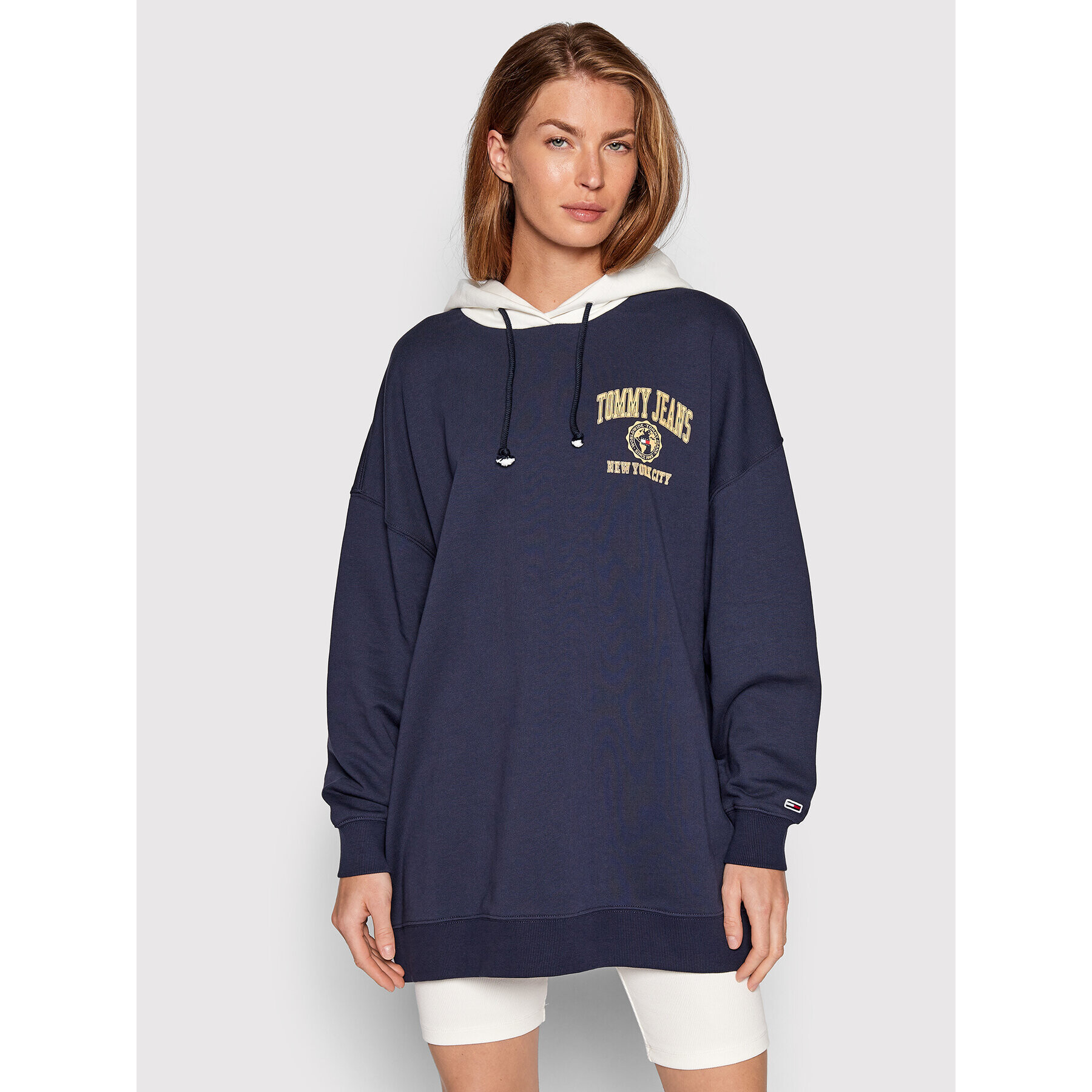 Tommy Jeans Суитшърт College Logo DW0DW13581 Тъмносин Oversize - Pepit.bg