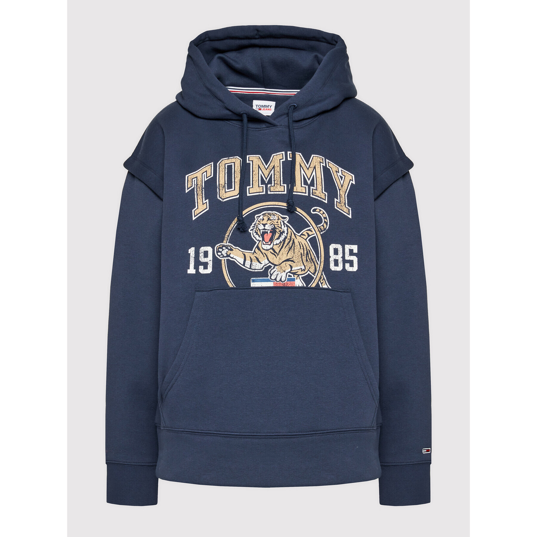 Tommy Jeans Суитшърт College Tiger DW0DW11765 Тъмносин Relaxed Fit - Pepit.bg