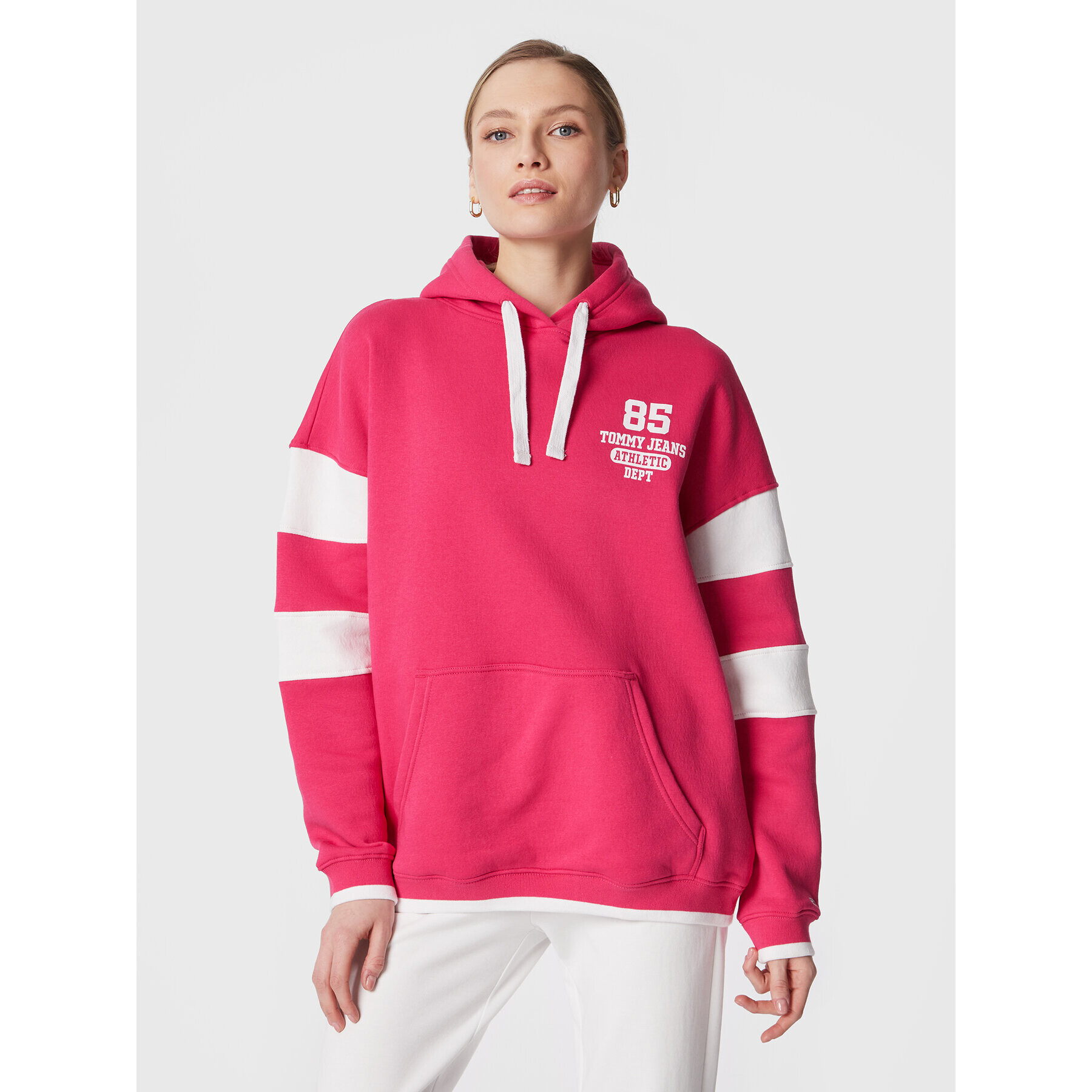 Tommy Jeans Суитшърт Collegiate 85 DW0DW14860 Розов Oversize - Pepit.bg