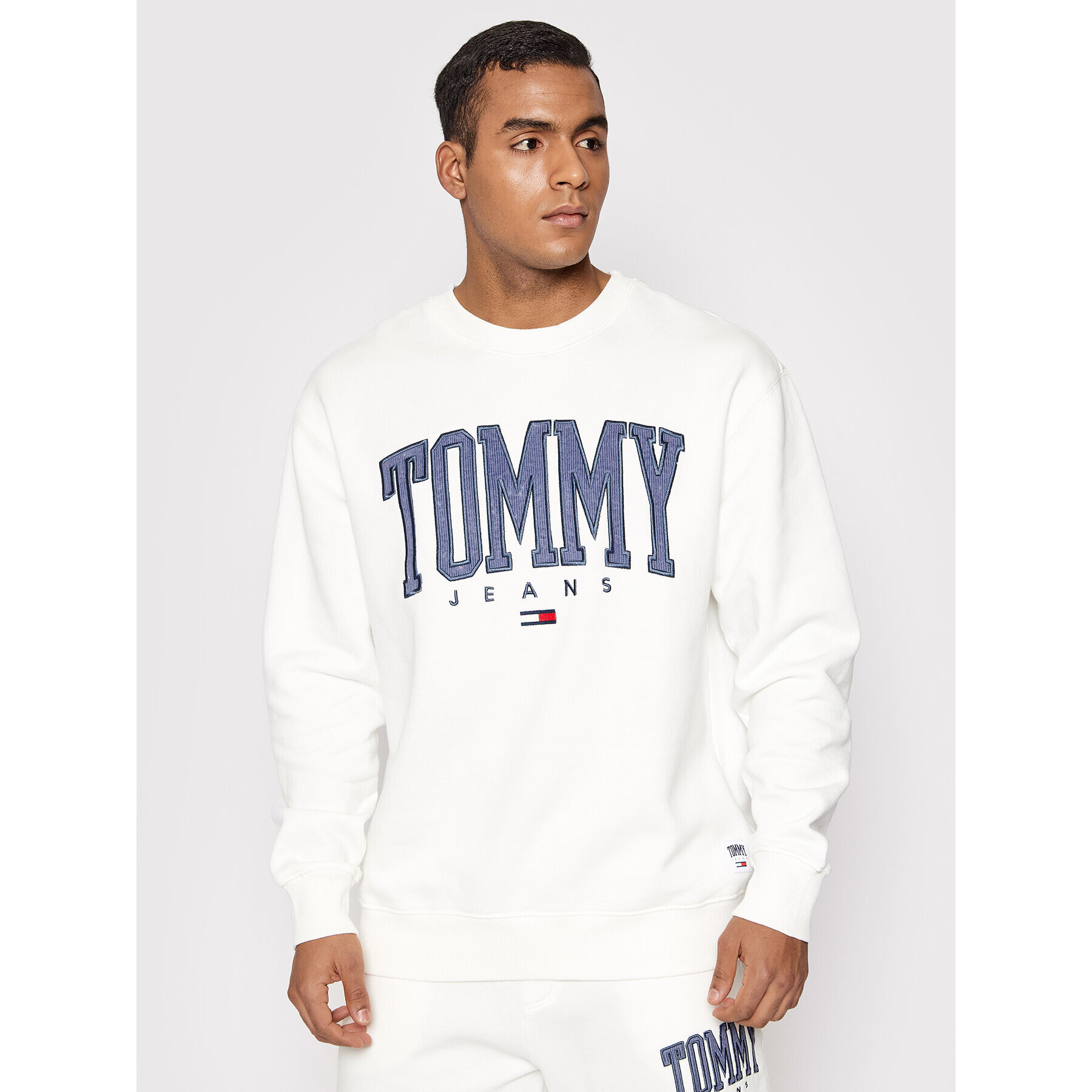 Tommy Jeans Суитшърт Collegiate DM0DM12545 Бял Relaxed Fit - Pepit.bg