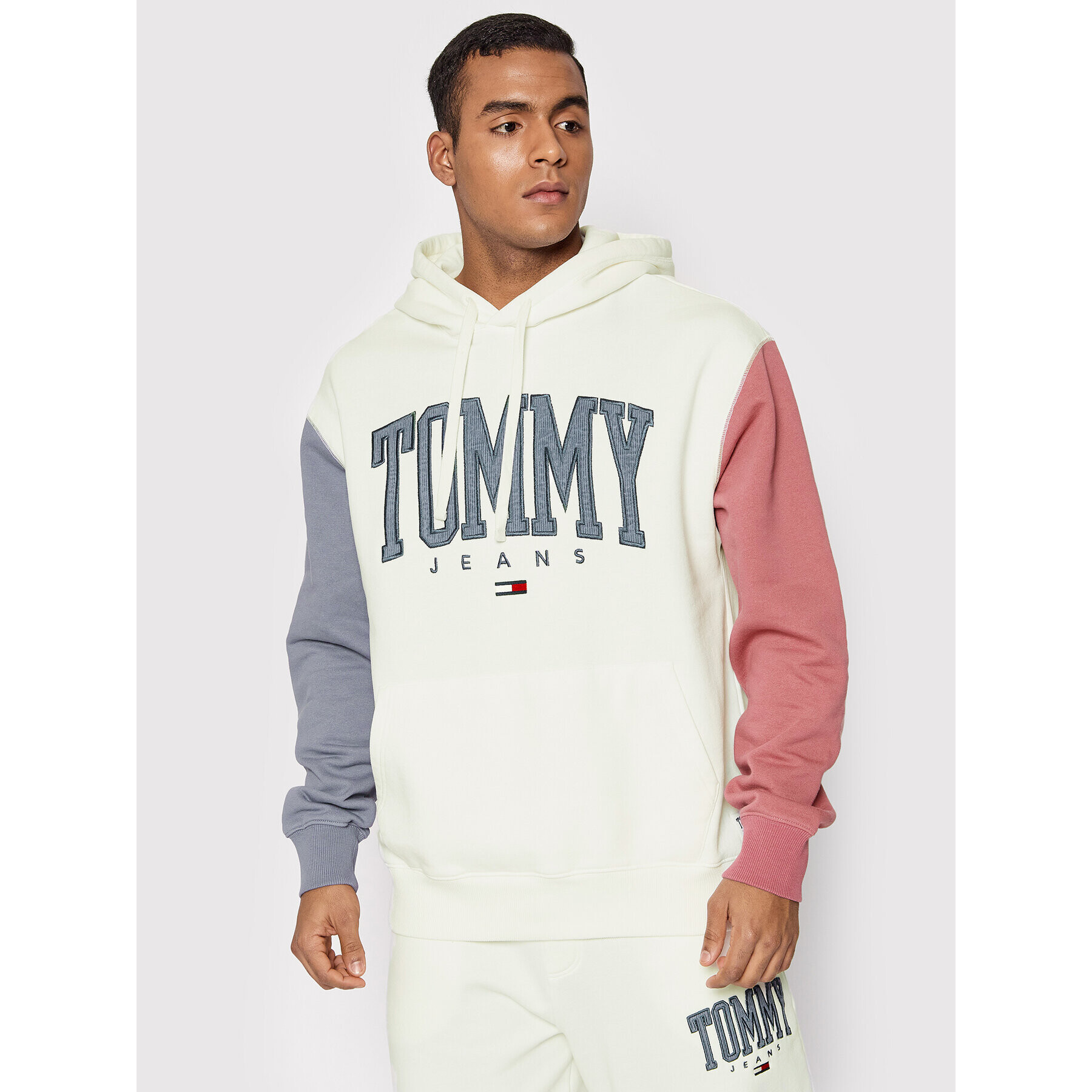 Tommy Jeans Суитшърт Color Block DM0DM1254 Бял Relaxed Fit - Pepit.bg