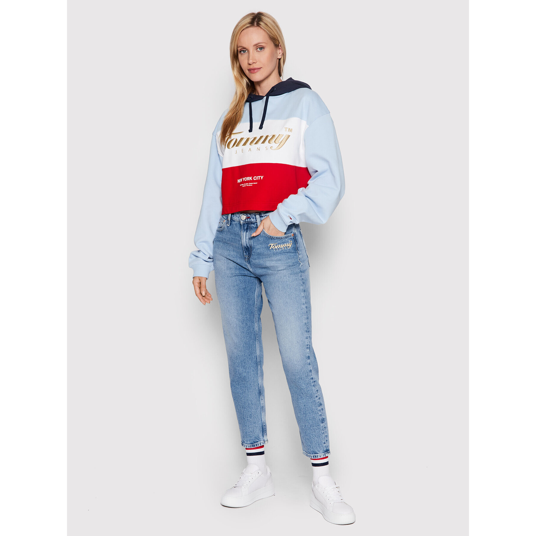 Tommy Jeans Суитшърт Crop Archive DW0DW13831 Цветен Relaxed Fit - Pepit.bg