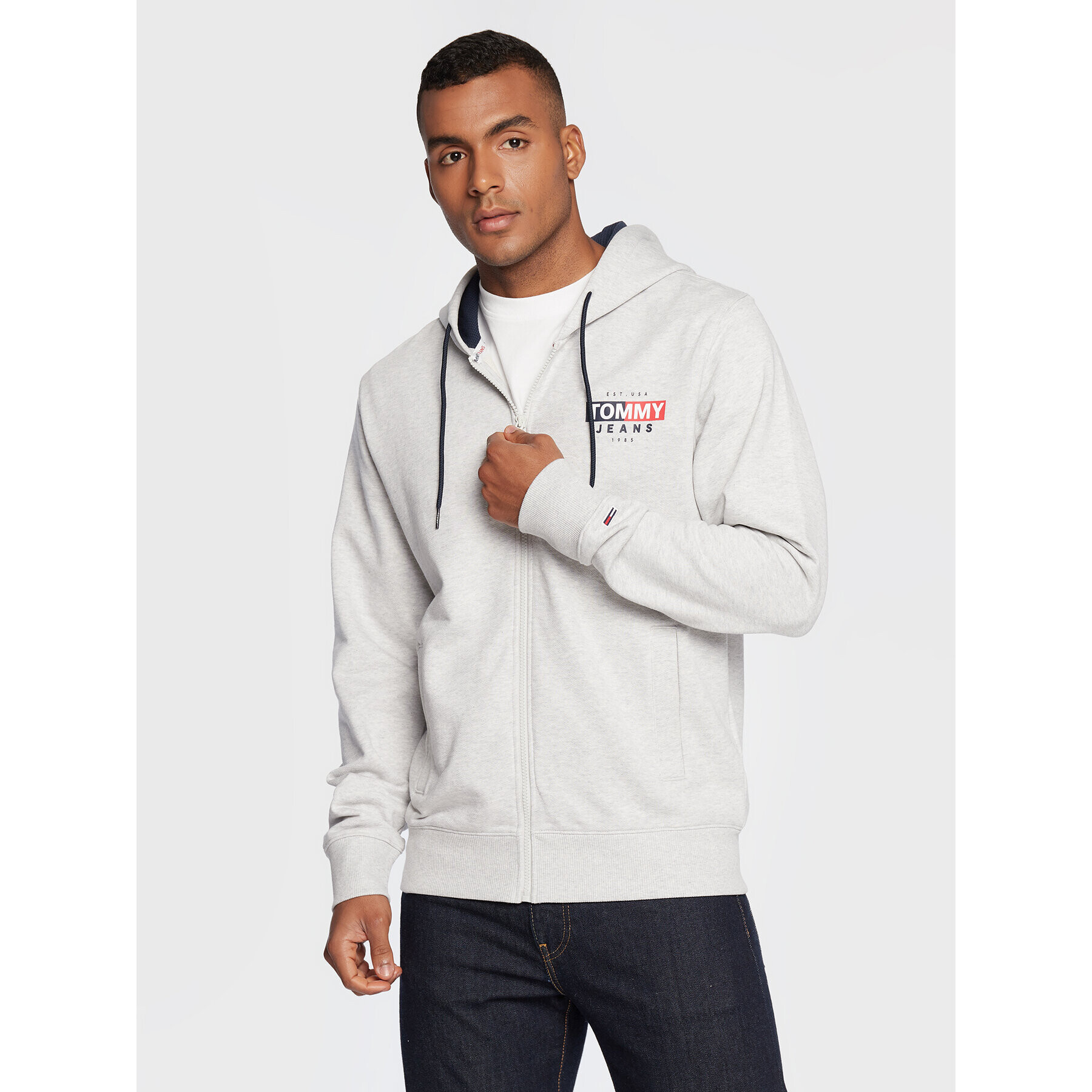 Tommy Jeans Суитшърт DM0DM13877 Сив Regular Fit - Pepit.bg