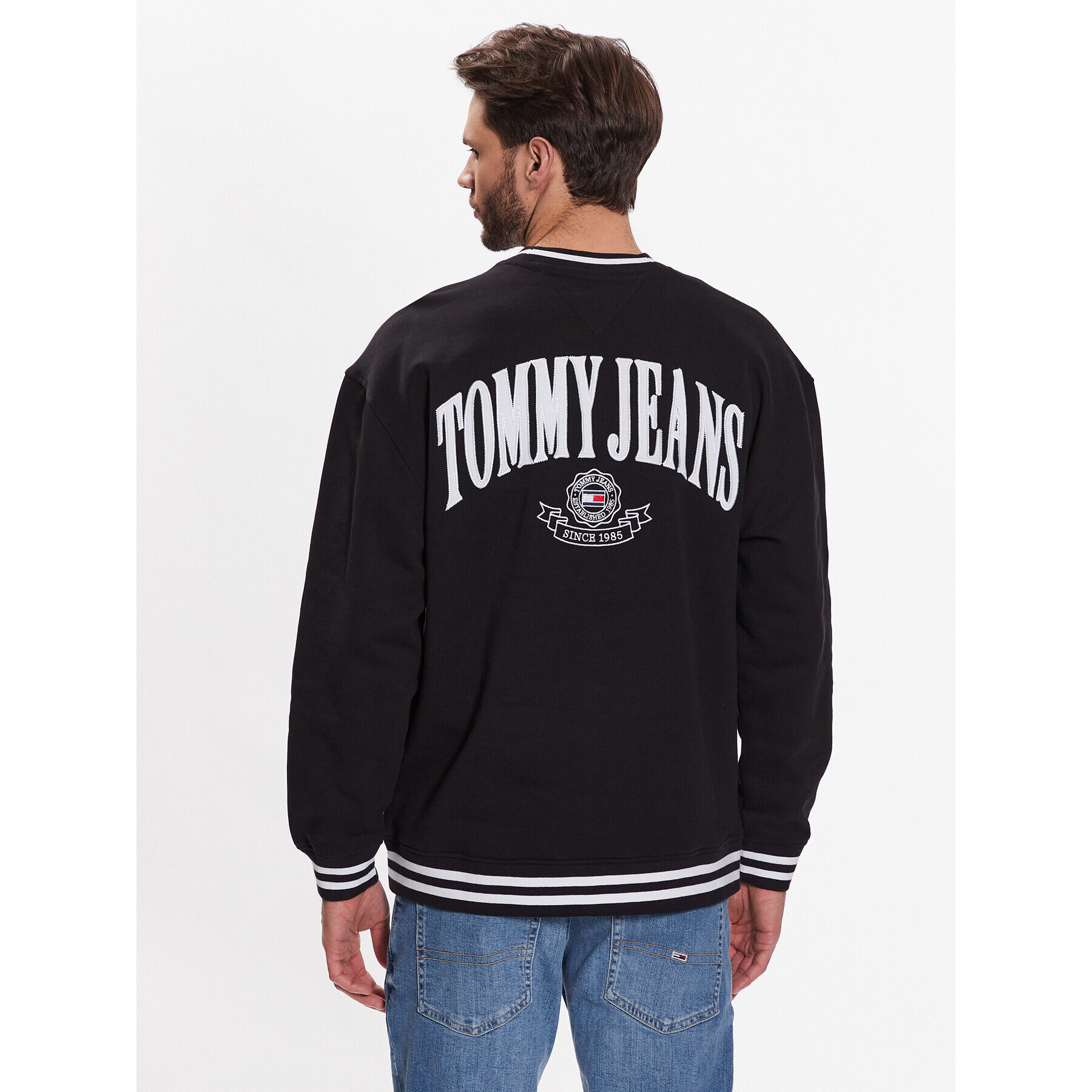 Tommy Jeans Суитшърт DM0DM16358 Черен Relaxed Fit - Pepit.bg