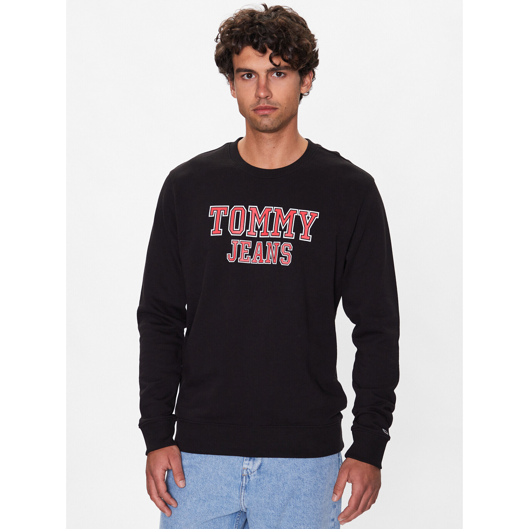 Tommy Jeans Суитшърт DM0DM16366 Черен Regular Fit - Pepit.bg