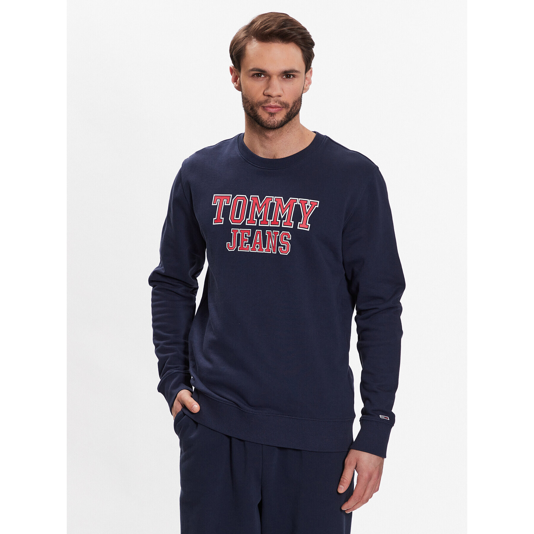 Tommy Jeans Суитшърт DM0DM16366 Тъмносин Regular Fit - Pepit.bg