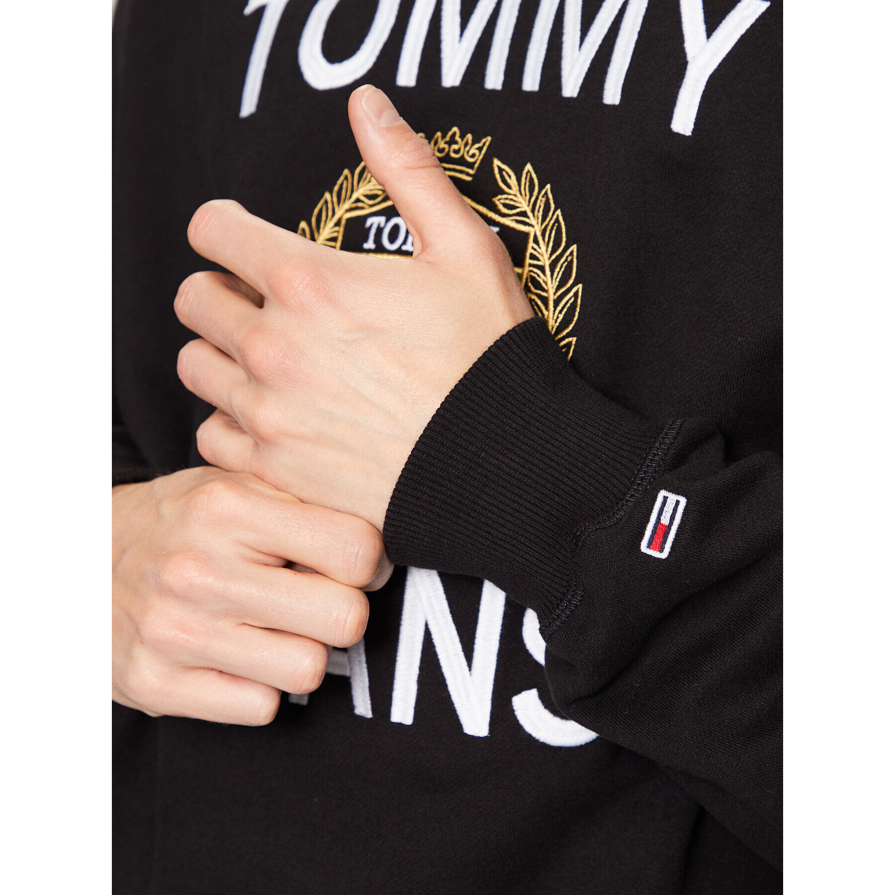 Tommy Jeans Суитшърт DM0DM16376 Черен Boxy Fit - Pepit.bg