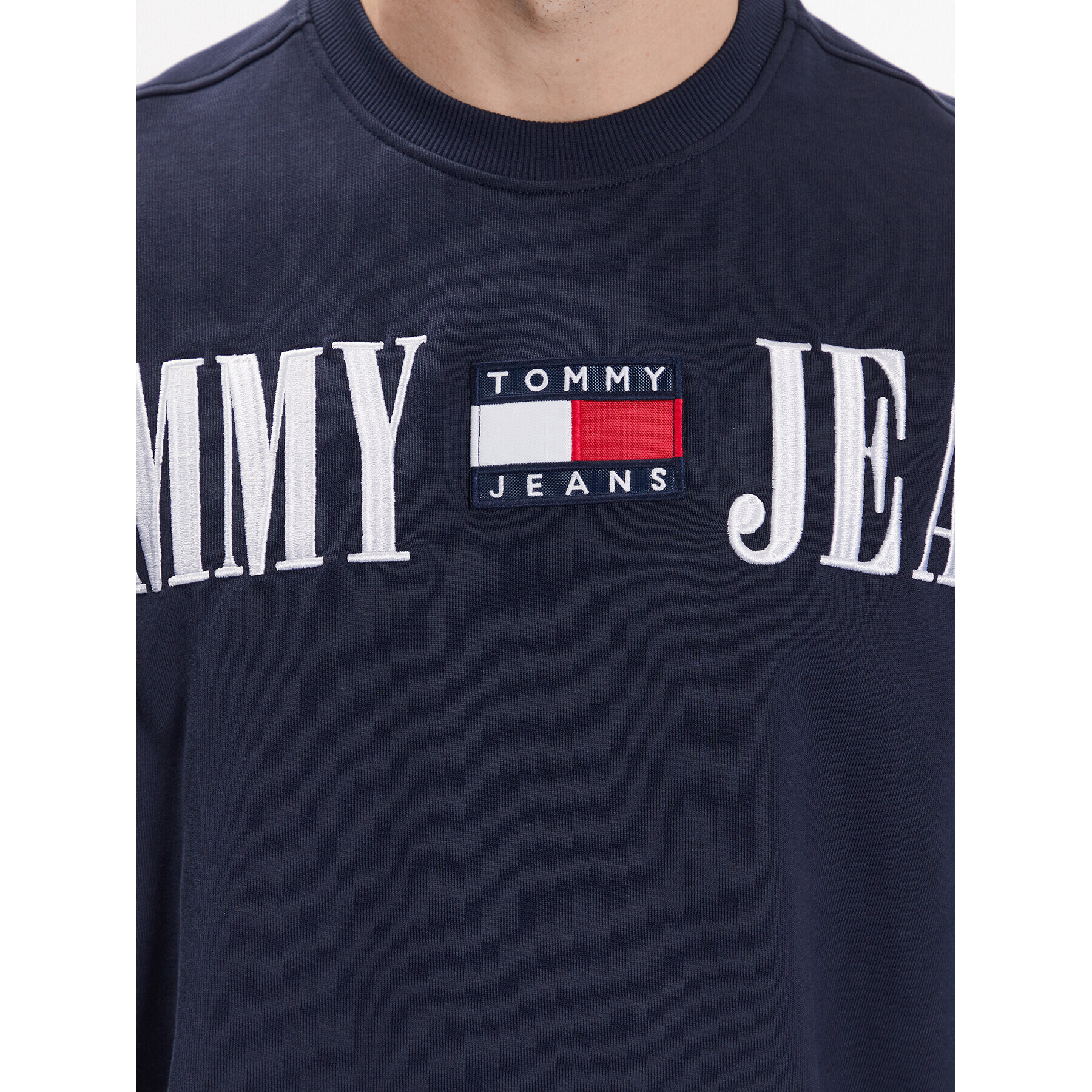 Tommy Jeans Суитшърт DM0DM16378 Тъмносин Boxy Fit - Pepit.bg