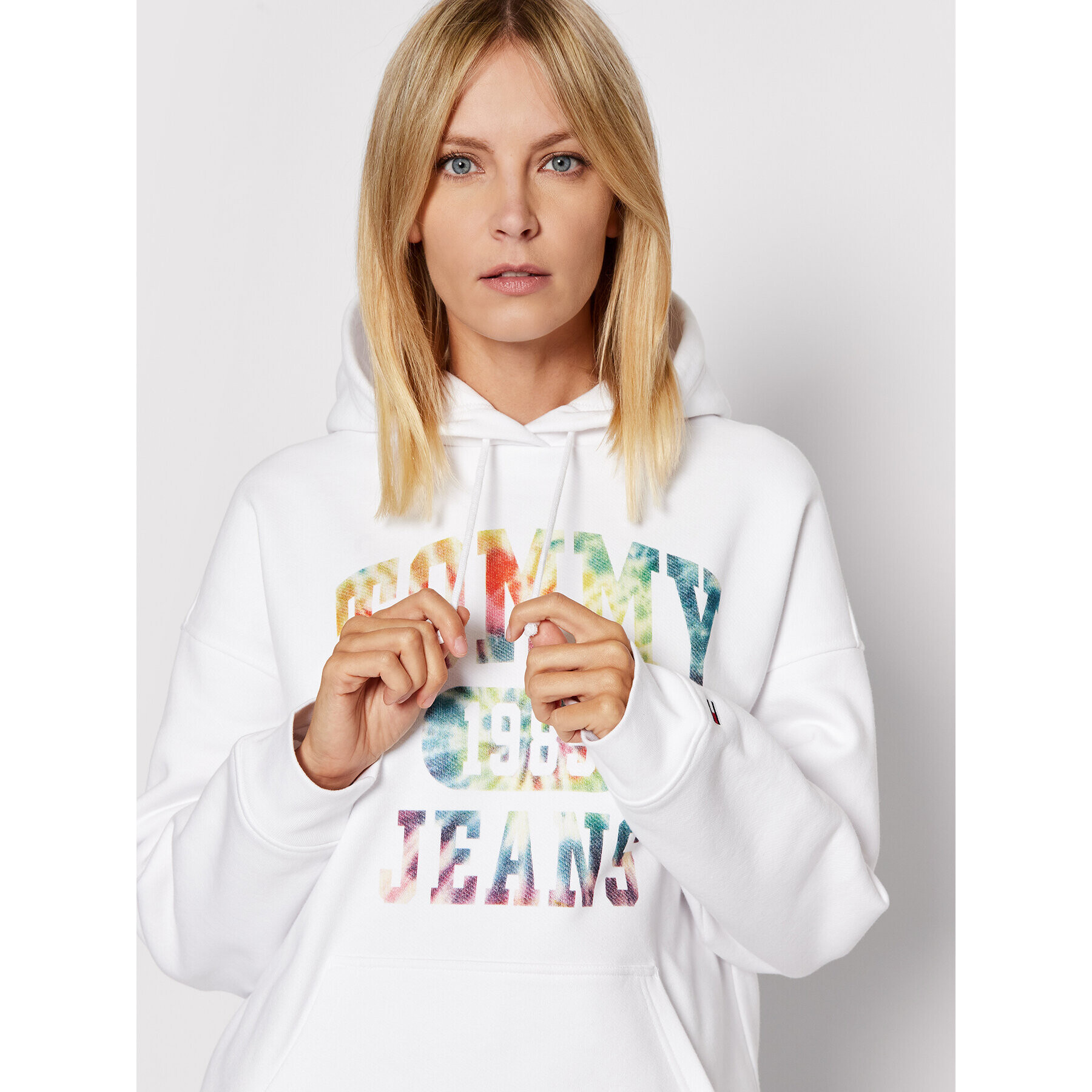 Tommy Jeans Суитшърт DW0DW11830 Бял Oversize - Pepit.bg