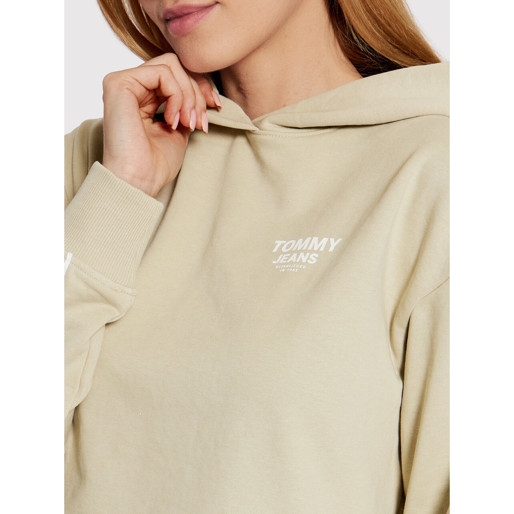 Tommy Jeans Суитшърт DW0DW12719 Бежов Boxy Fit - Pepit.bg