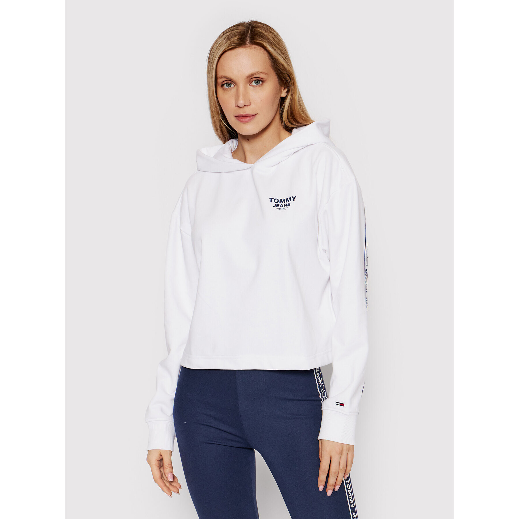 Tommy Jeans Суитшърт DW0DW12719 Бял Boxy Fit - Pepit.bg