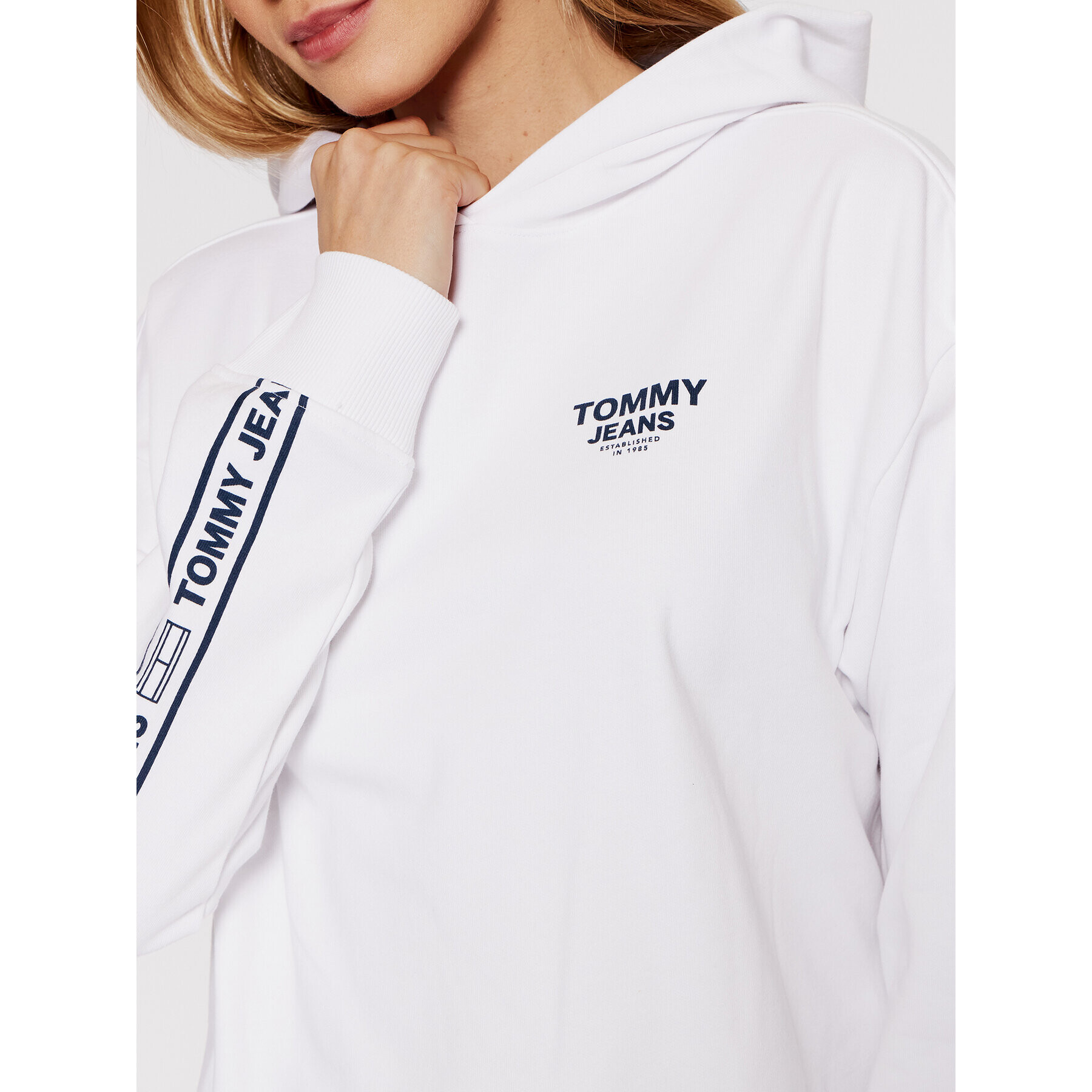 Tommy Jeans Суитшърт DW0DW12719 Бял Boxy Fit - Pepit.bg