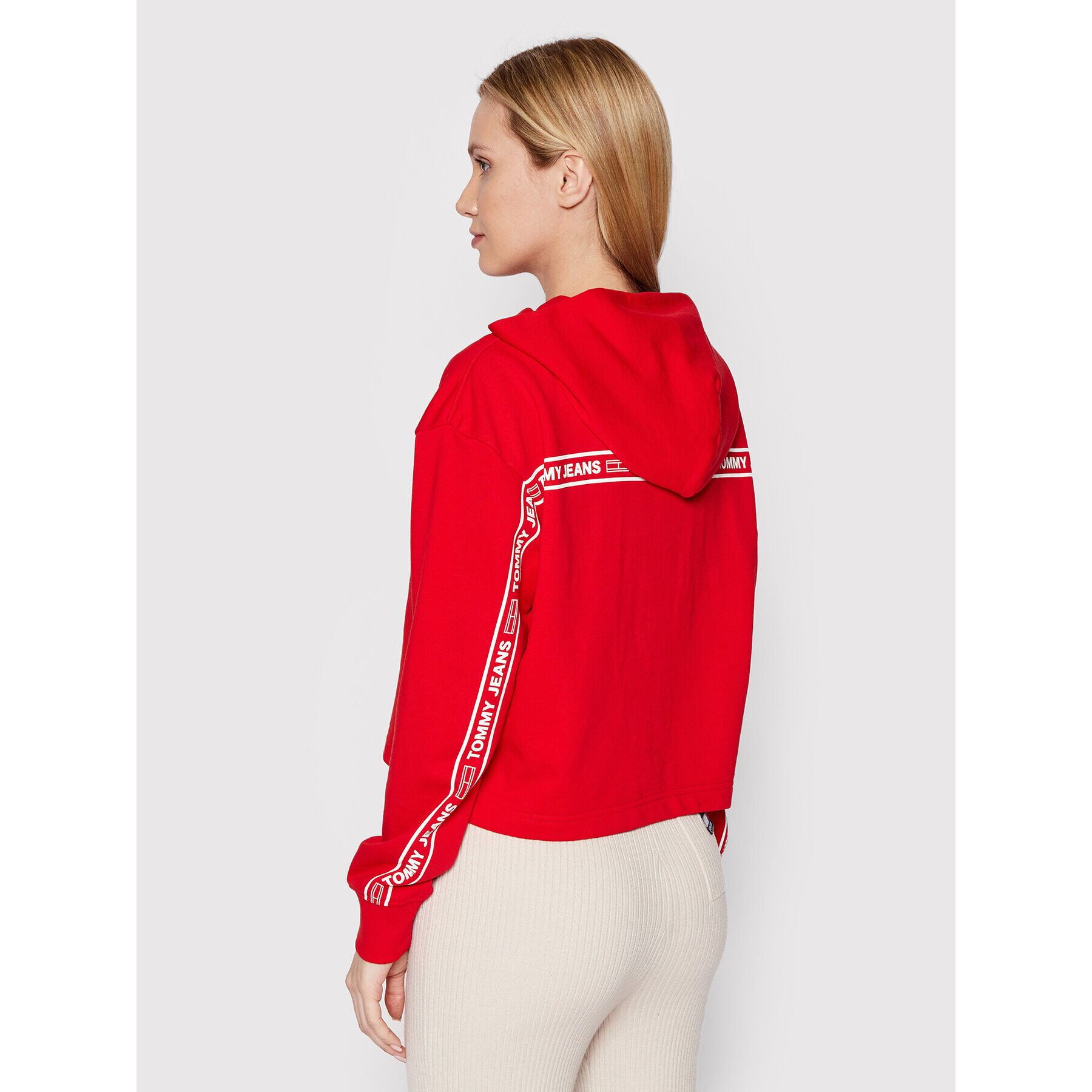 Tommy Jeans Суитшърт DW0DW12719 Червен Boxy Fit - Pepit.bg