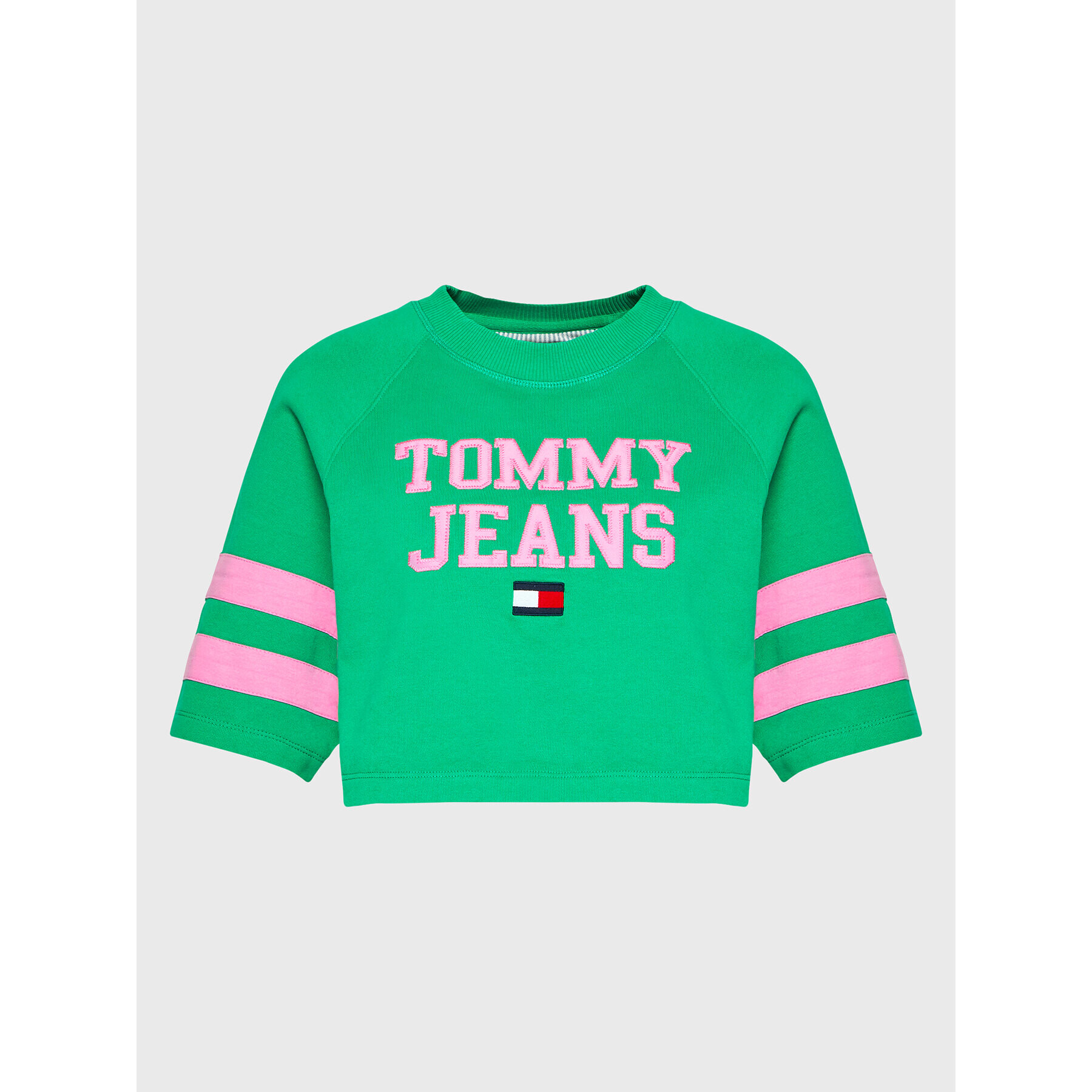 Tommy Jeans Суитшърт DW0DW14213 Зелен Cropped Fit - Pepit.bg