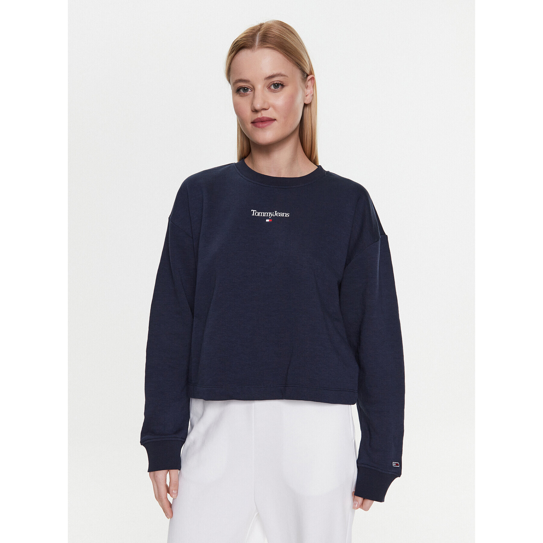 Tommy Jeans Суитшърт DW0DW15409 Тъмносин Regular Fit - Pepit.bg