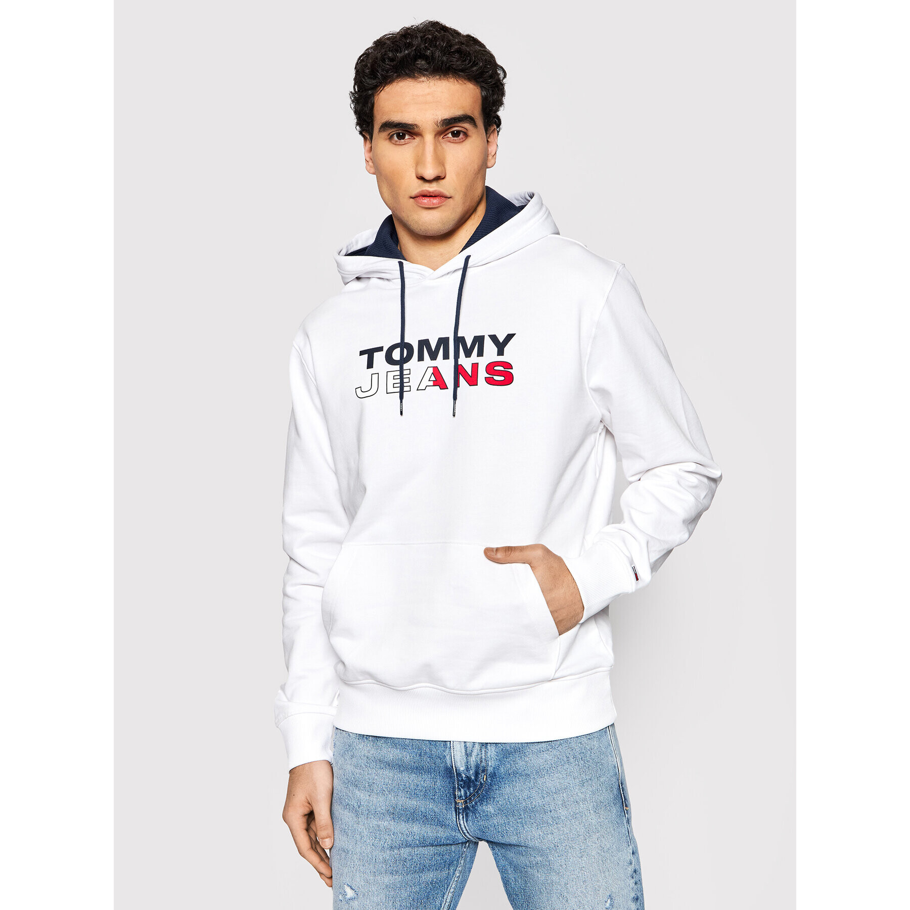 Tommy Jeans Суитшърт Entry DM0DM12375 Бял Regular Fit - Pepit.bg