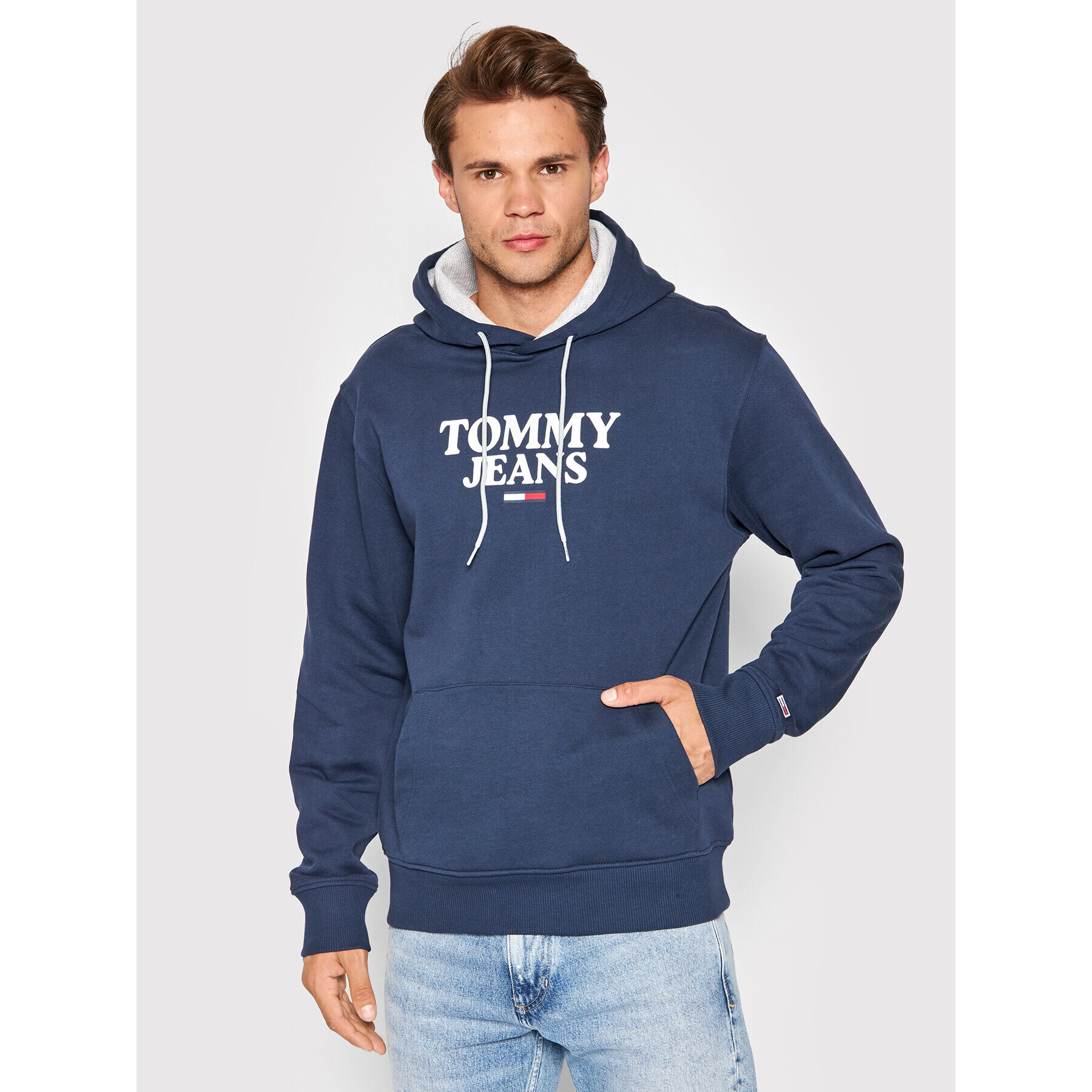 Tommy Jeans Суитшърт Entry DM0DM12941 Тъмносин Regular Fit - Pepit.bg