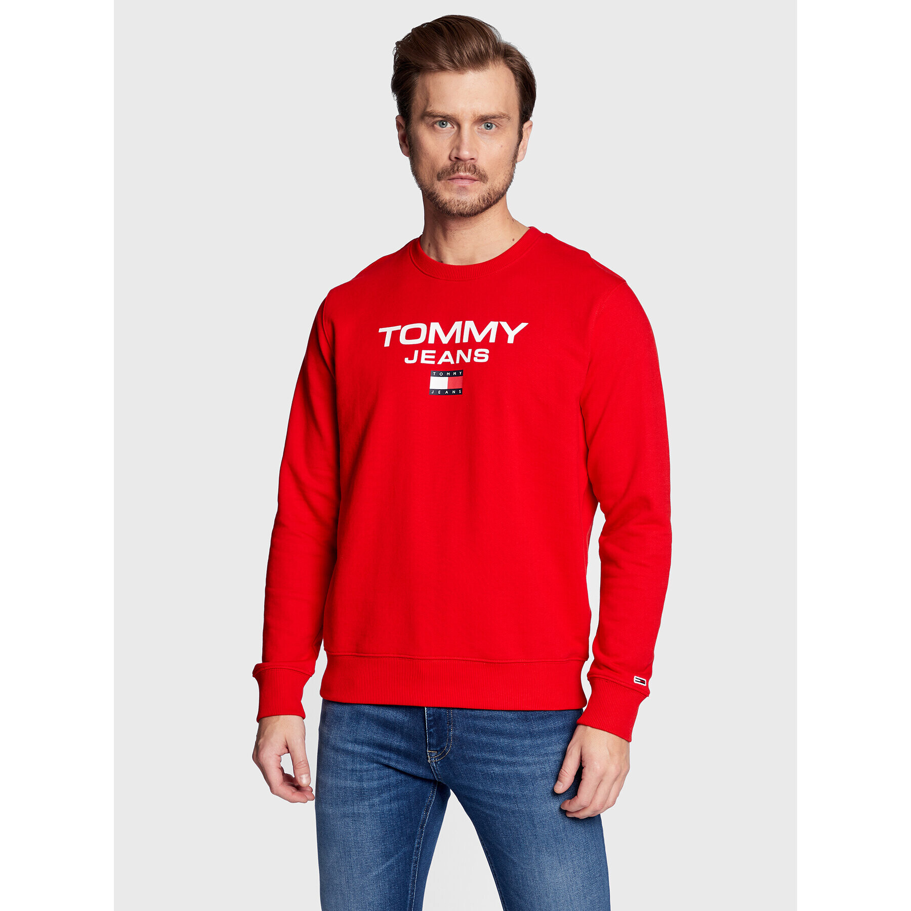 Tommy Jeans Суитшърт Entry DM0DM15688 Червен Regular Fit - Pepit.bg