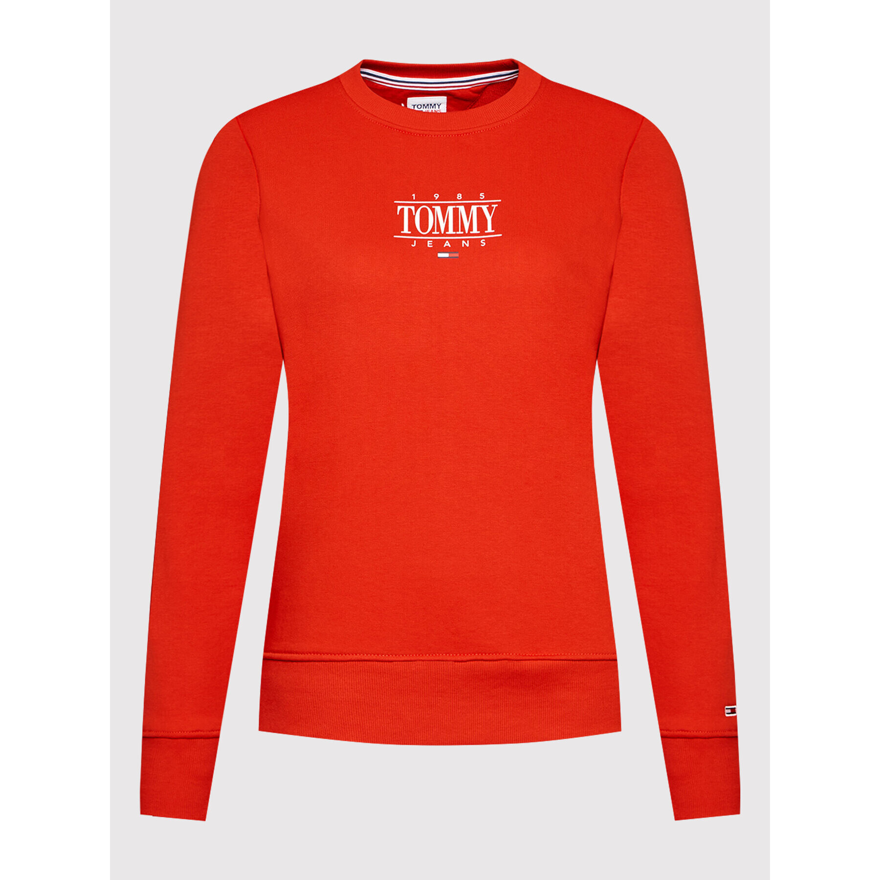 Tommy Jeans Суитшърт Essential DW0DW11046 Червен Regular Fit - Pepit.bg