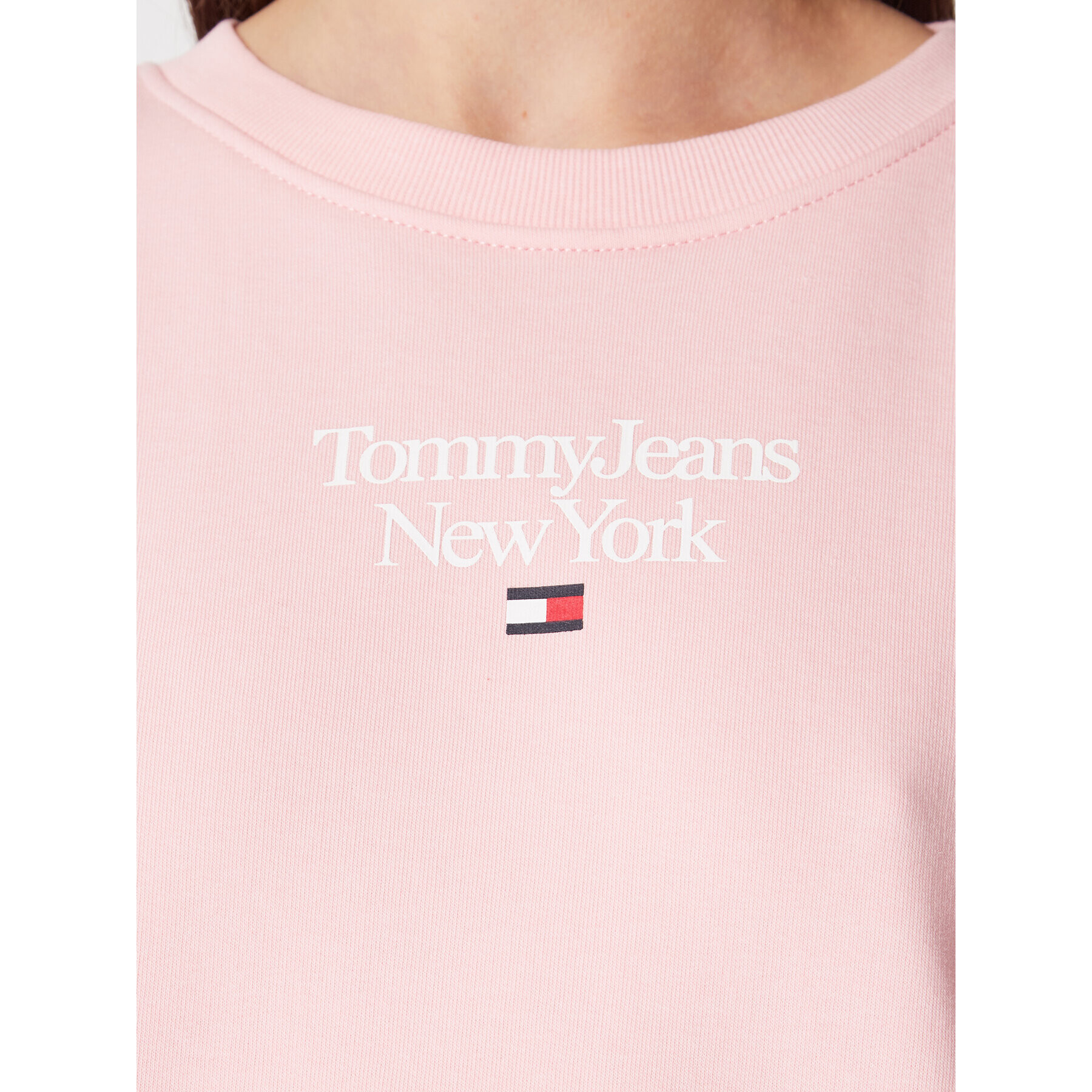 Tommy Jeans Суитшърт Essential DW0DW14851 Розов Regular Fit - Pepit.bg