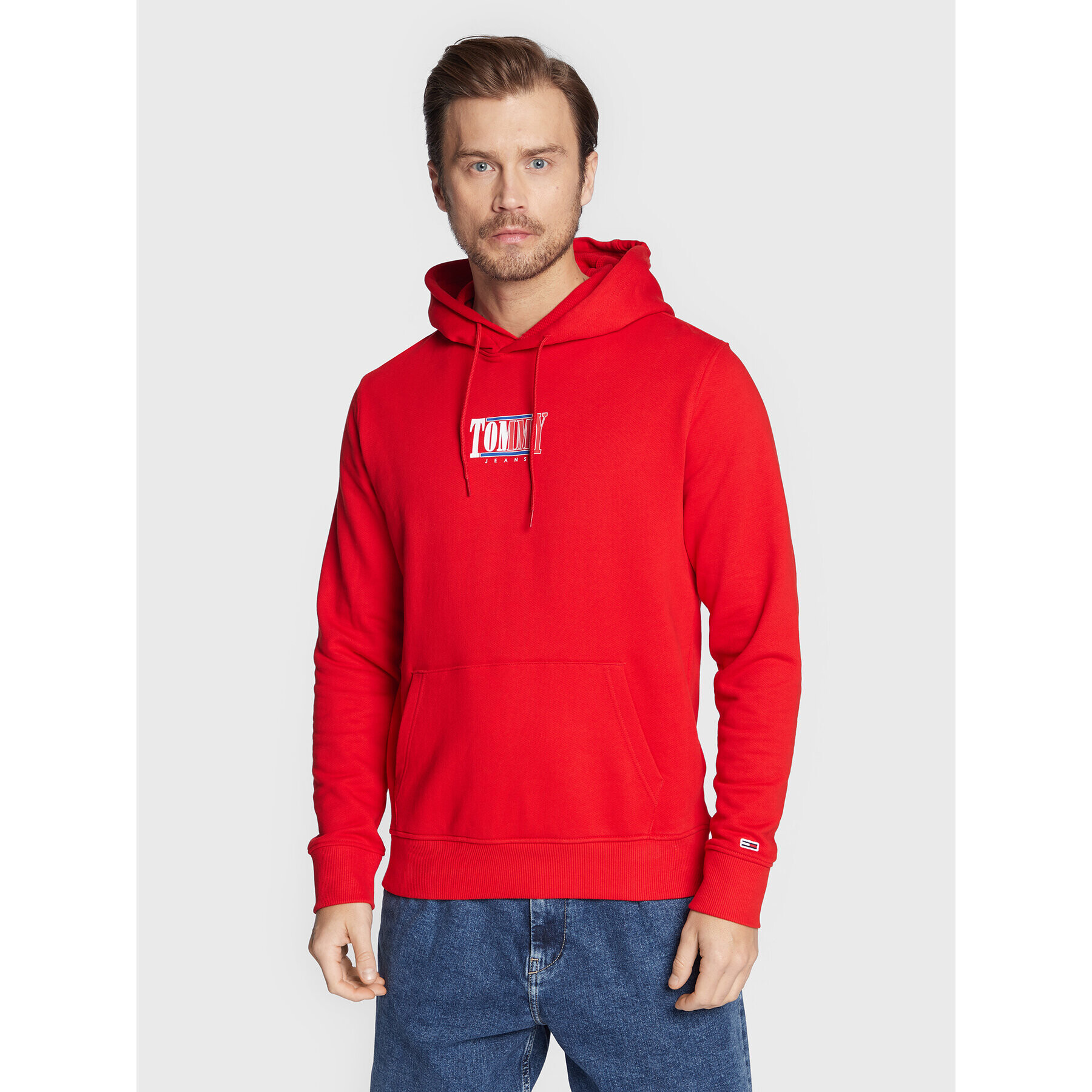 Tommy Jeans Суитшърт Essential Graphic DM0DM15006 Червен Regular Fit - Pepit.bg