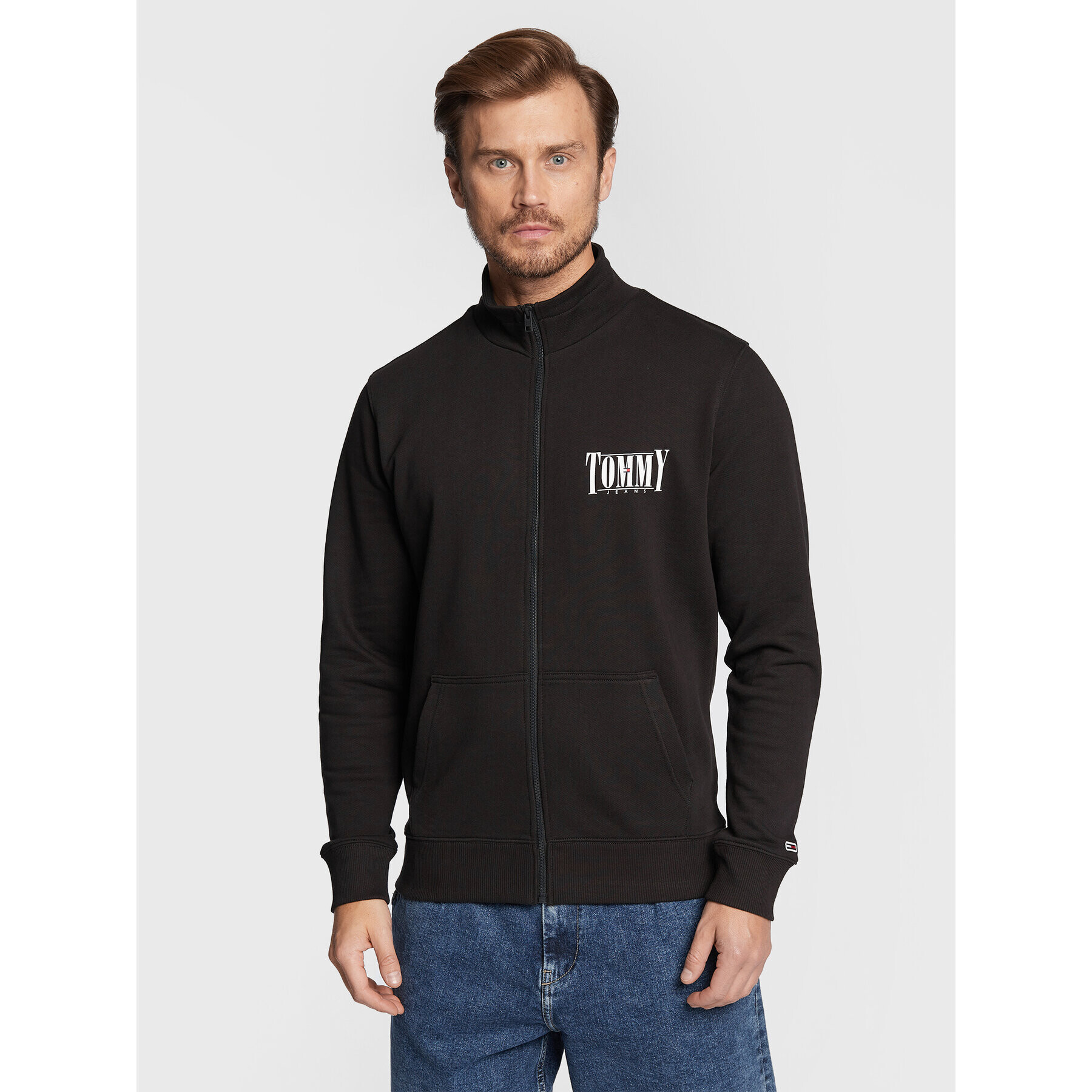 Tommy Jeans Суитшърт Essential Graphic DM0DM15008 Черен Regular Fit - Pepit.bg