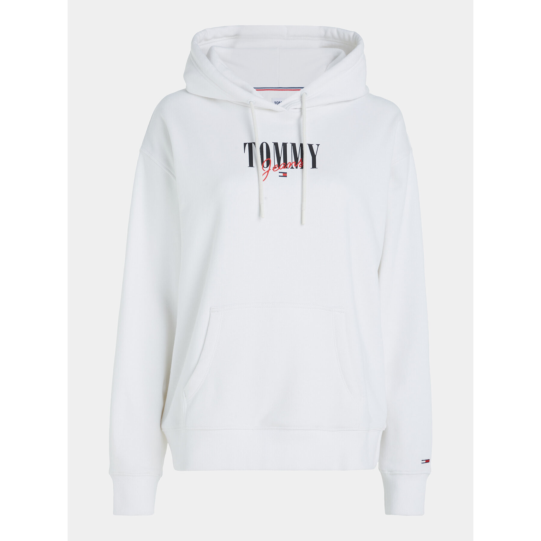 Tommy Jeans Суитшърт Essential Logo 1+ DW0DW16397 Бял Relaxed Fit - Pepit.bg