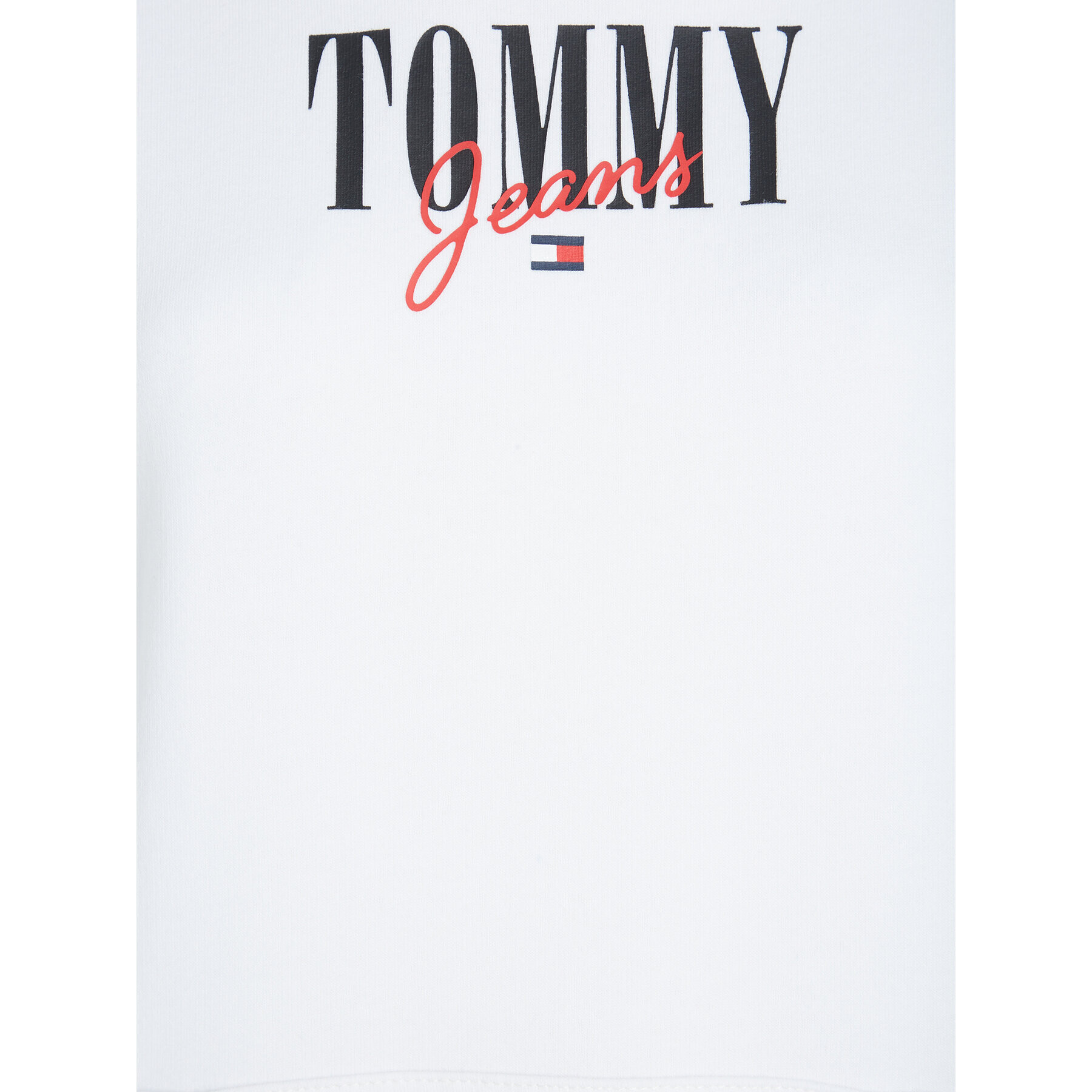 Tommy Jeans Суитшърт Essential Logo 1+ DW0DW16397 Бял Relaxed Fit - Pepit.bg