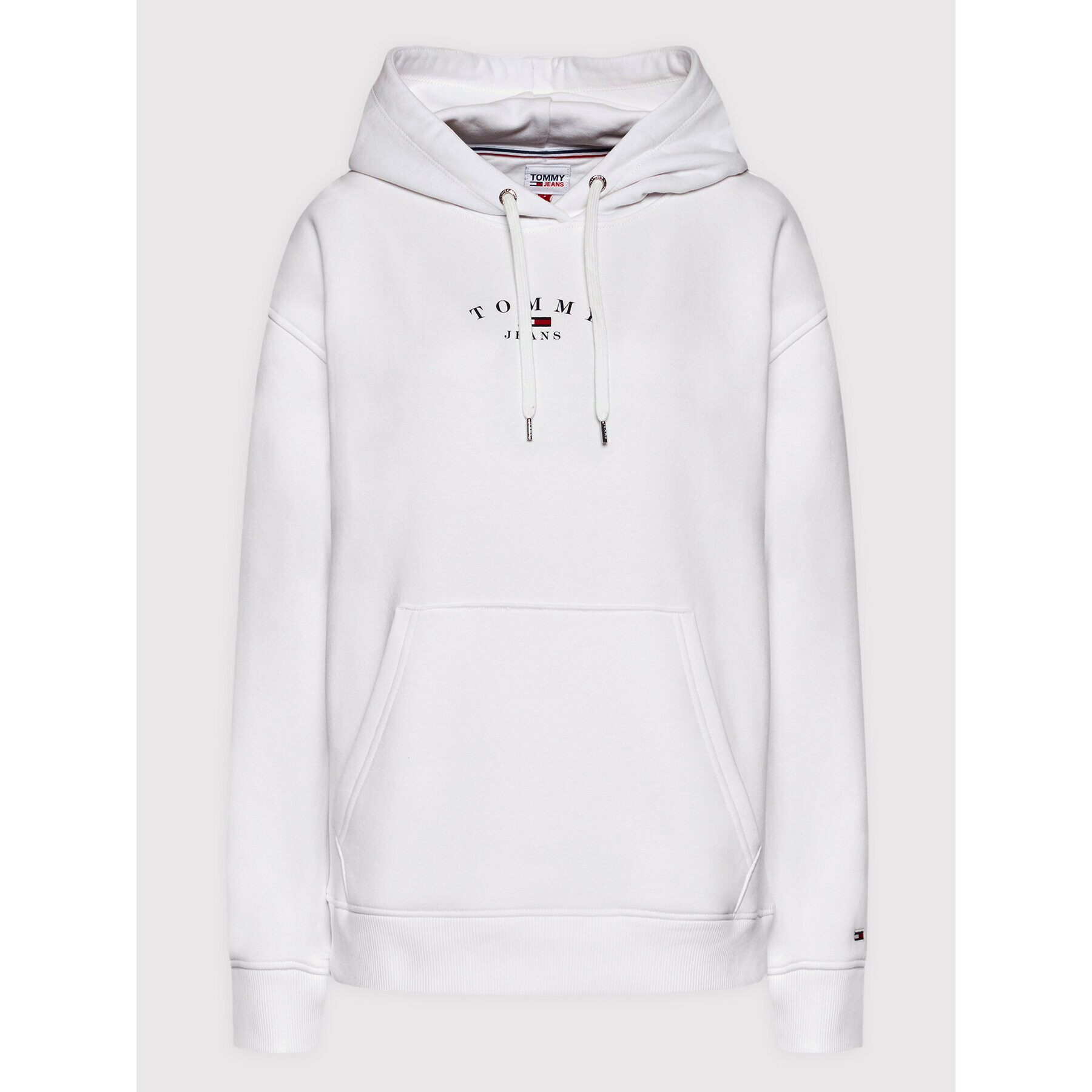 Tommy Jeans Суитшърт Essential Logo 2 DW0DW11820 Бял Regular Fit - Pepit.bg