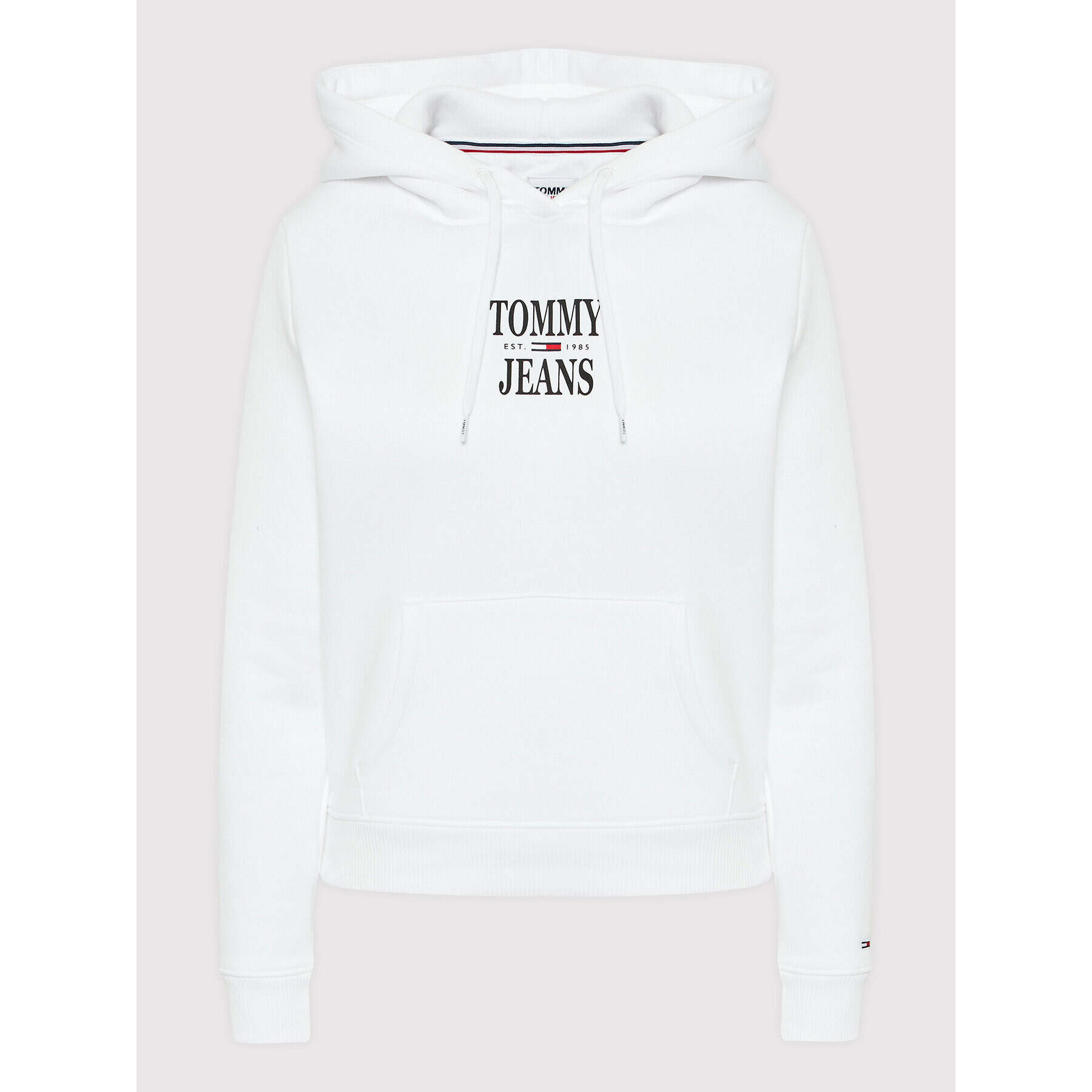 Tommy Jeans Суитшърт Essential Logo 2 DW0DW12650 Бял Regular Fit - Pepit.bg