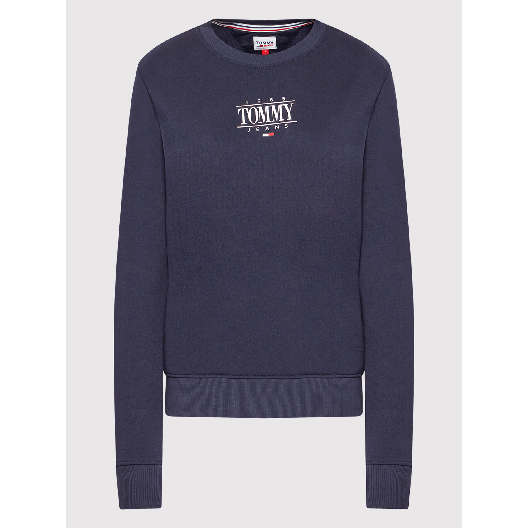 Tommy Jeans Суитшърт Essential Logo DW0DW11046 Тъмносин Regular Fit - Pepit.bg