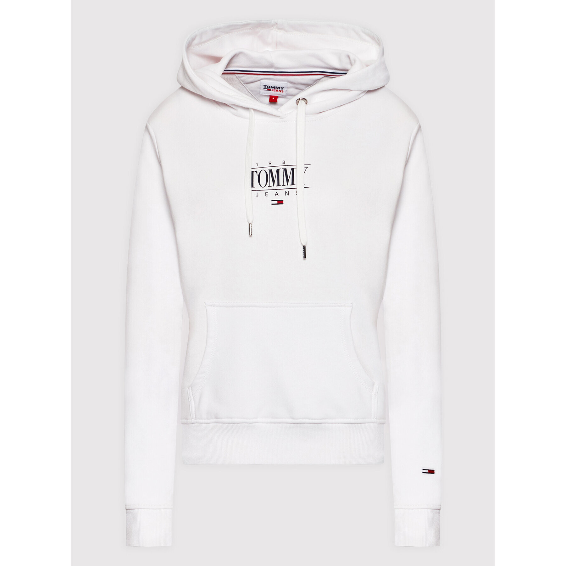 Tommy Jeans Суитшърт Essential Logo DW0DW11049 Бял Regular Fit - Pepit.bg