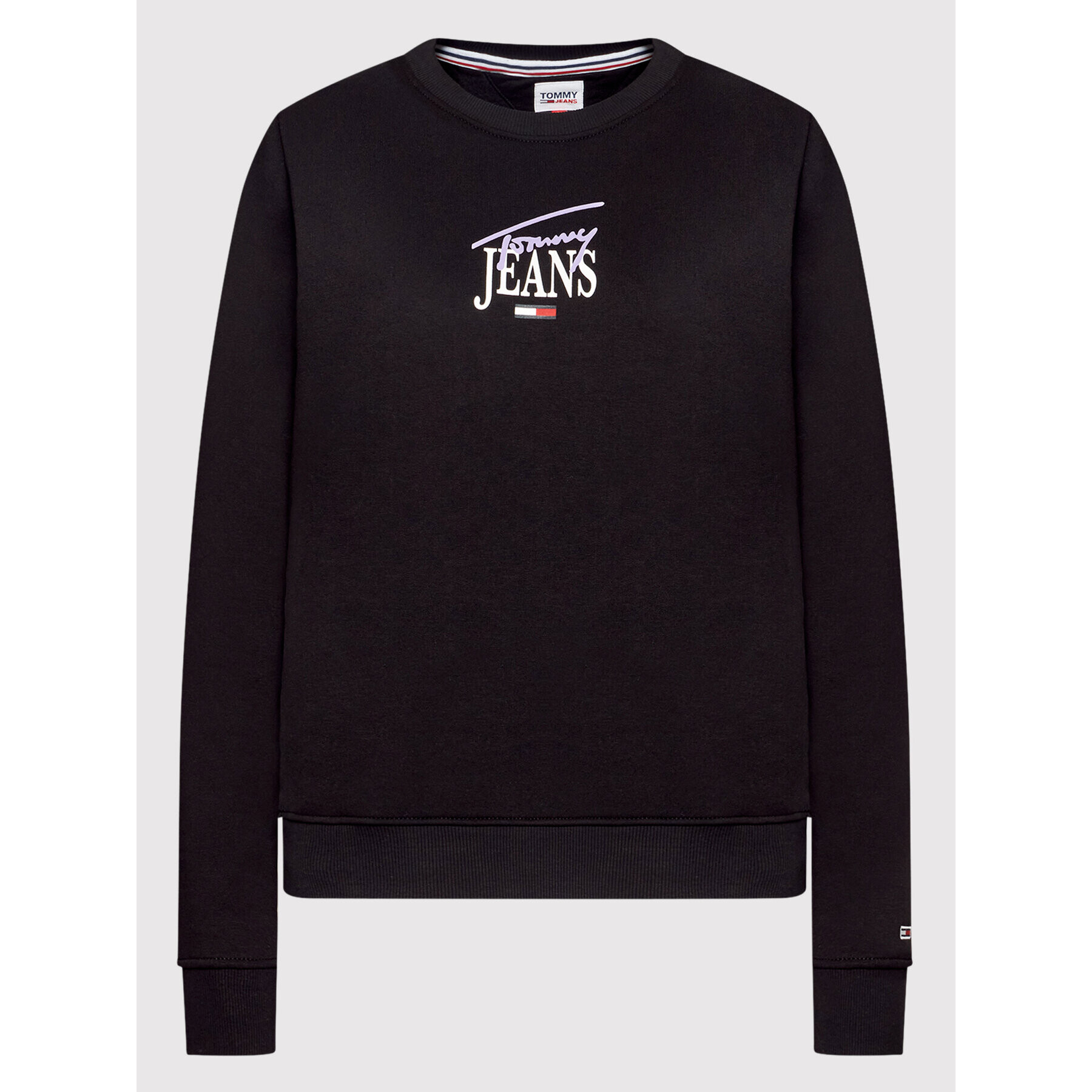 Tommy Jeans Суитшърт Essential Logo DW0DW11823 Черен Regular Fit - Pepit.bg
