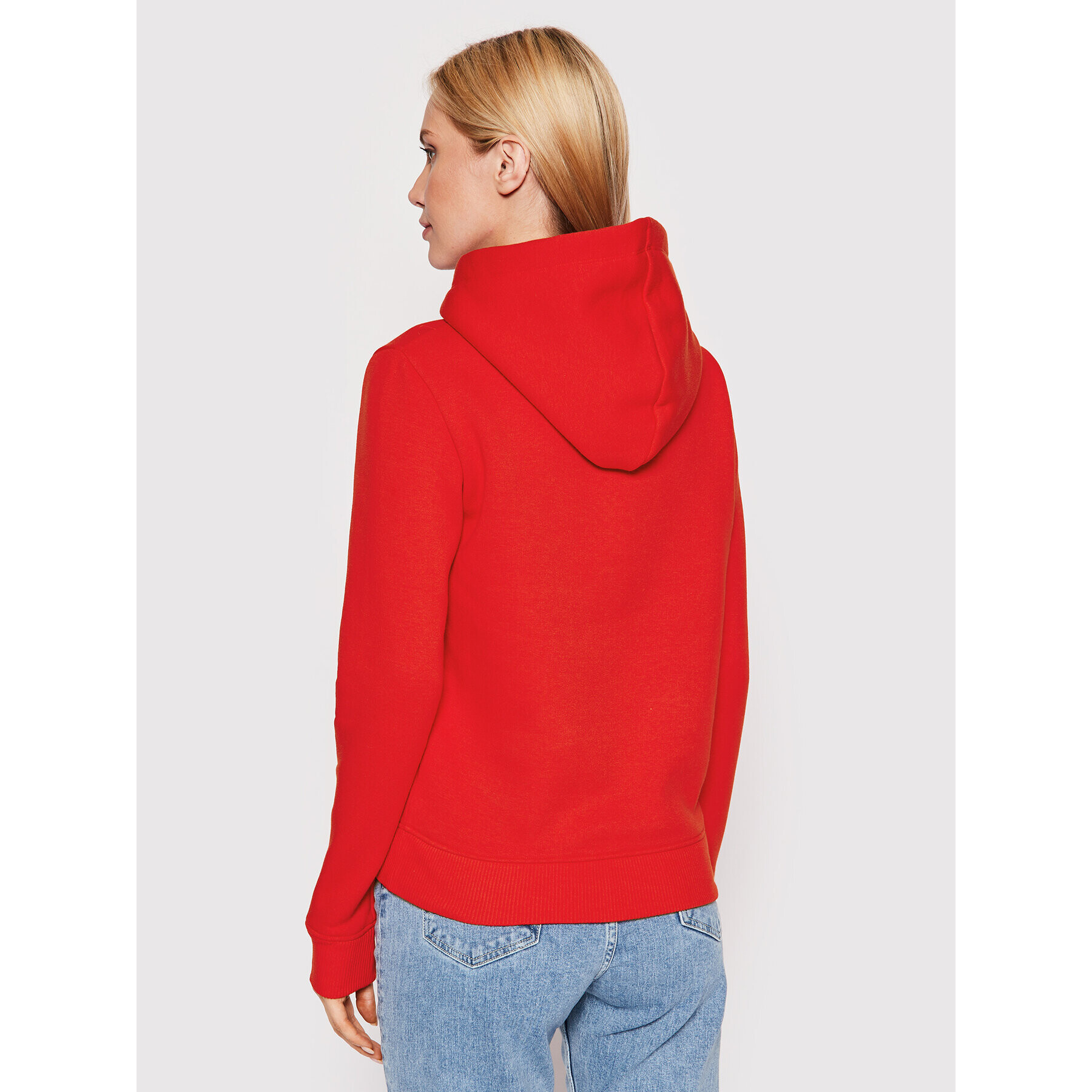 Tommy Jeans Суитшърт Essential Logo DW0DW12650 Червен Regular Fit - Pepit.bg