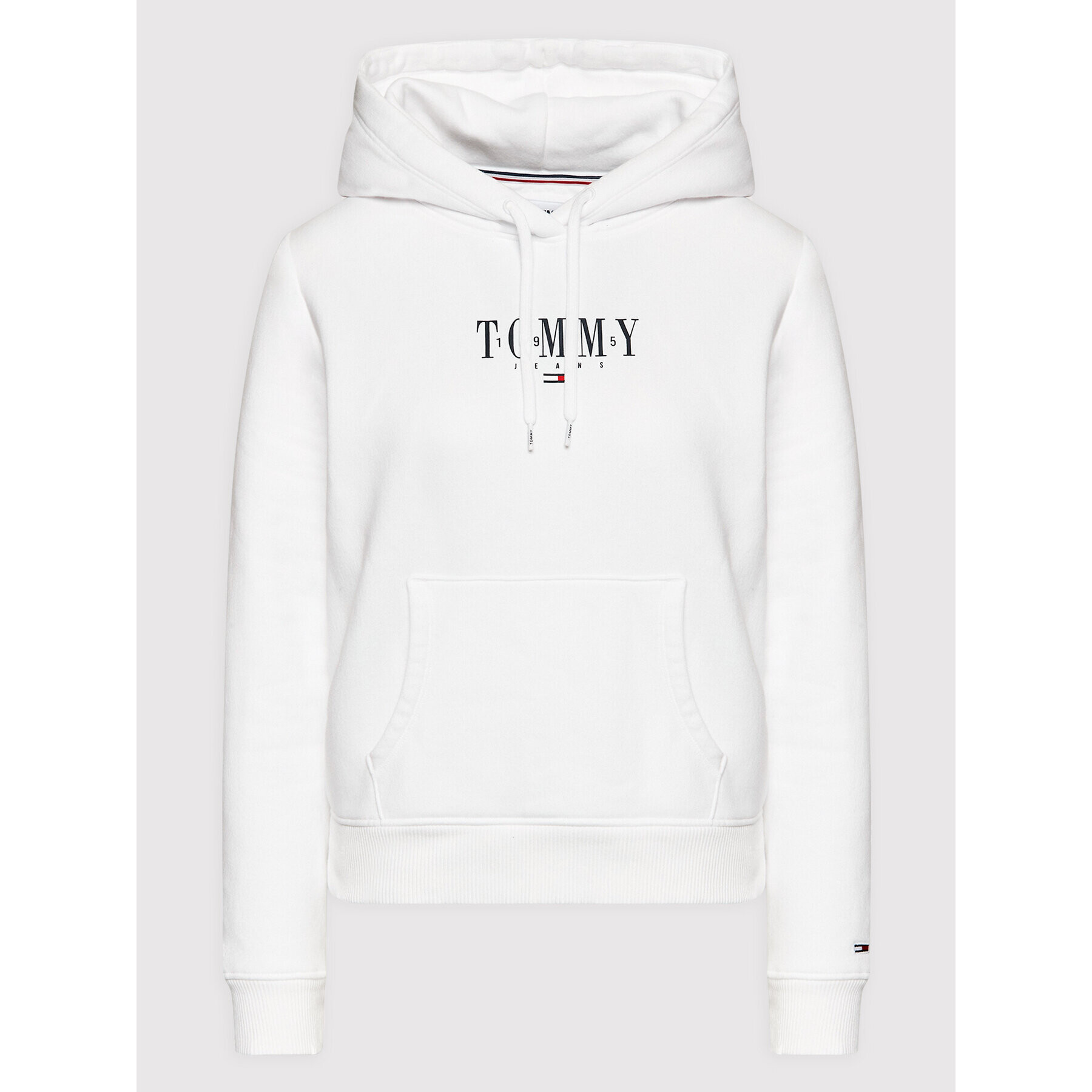 Tommy Jeans Суитшърт Essential Logo DW0DW12723 Бял Regular Fit - Pepit.bg