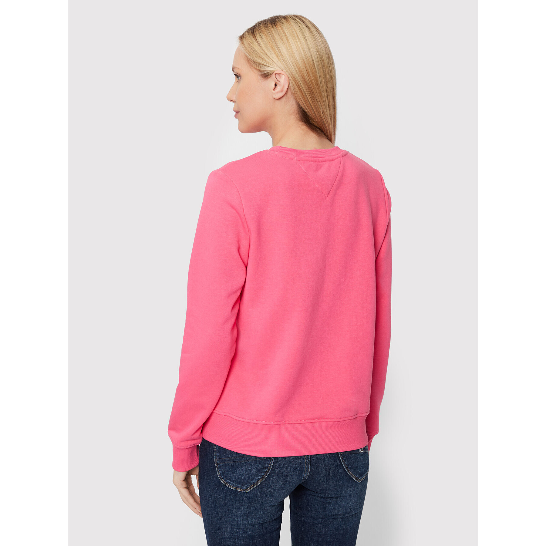 Tommy Jeans Суитшърт Essential Logo DW0DW13574 Розов Regular Fit - Pepit.bg